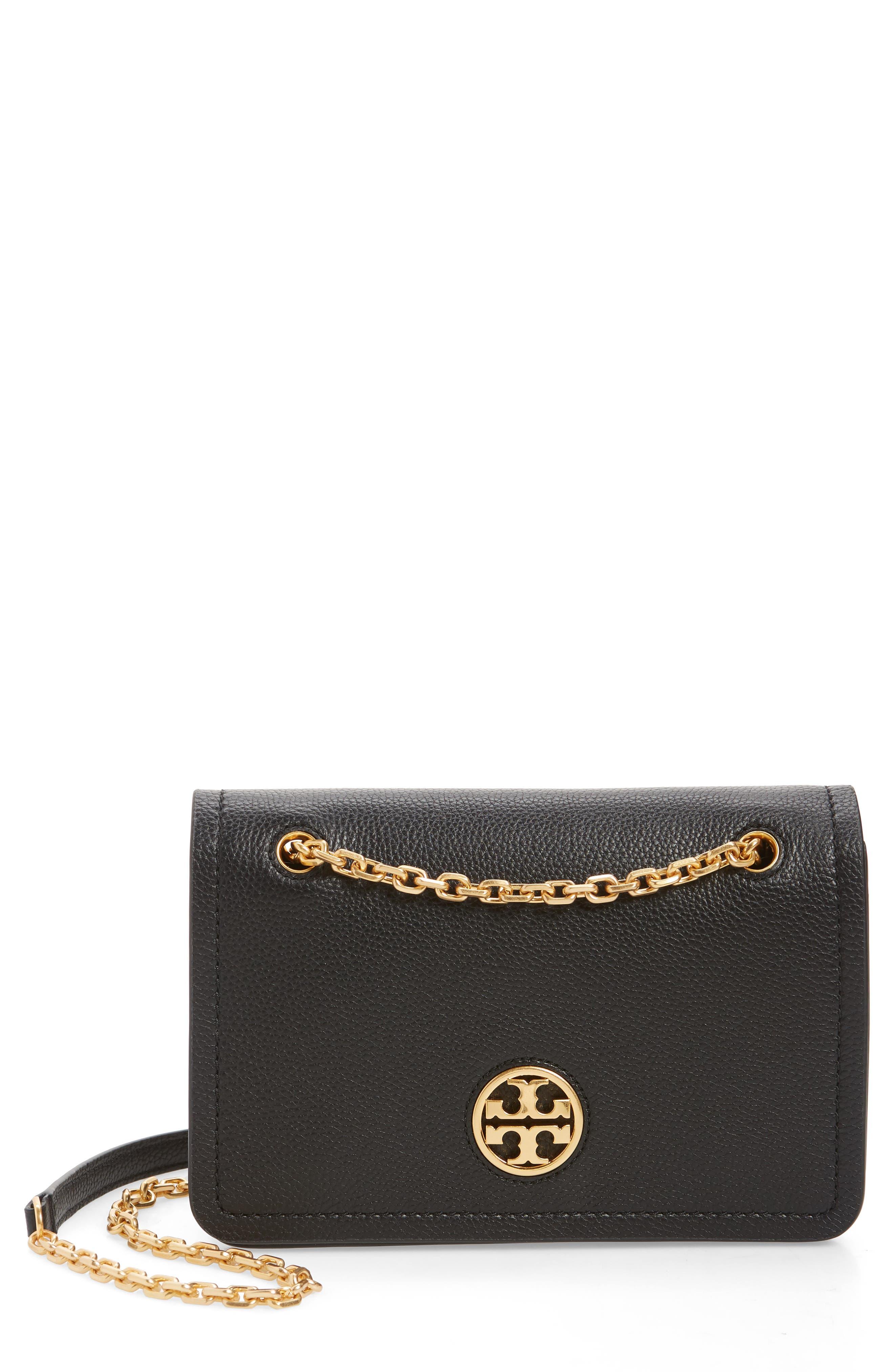 Tory Burch Carson Convertible Leather Crossbody Bag in Black | Lyst