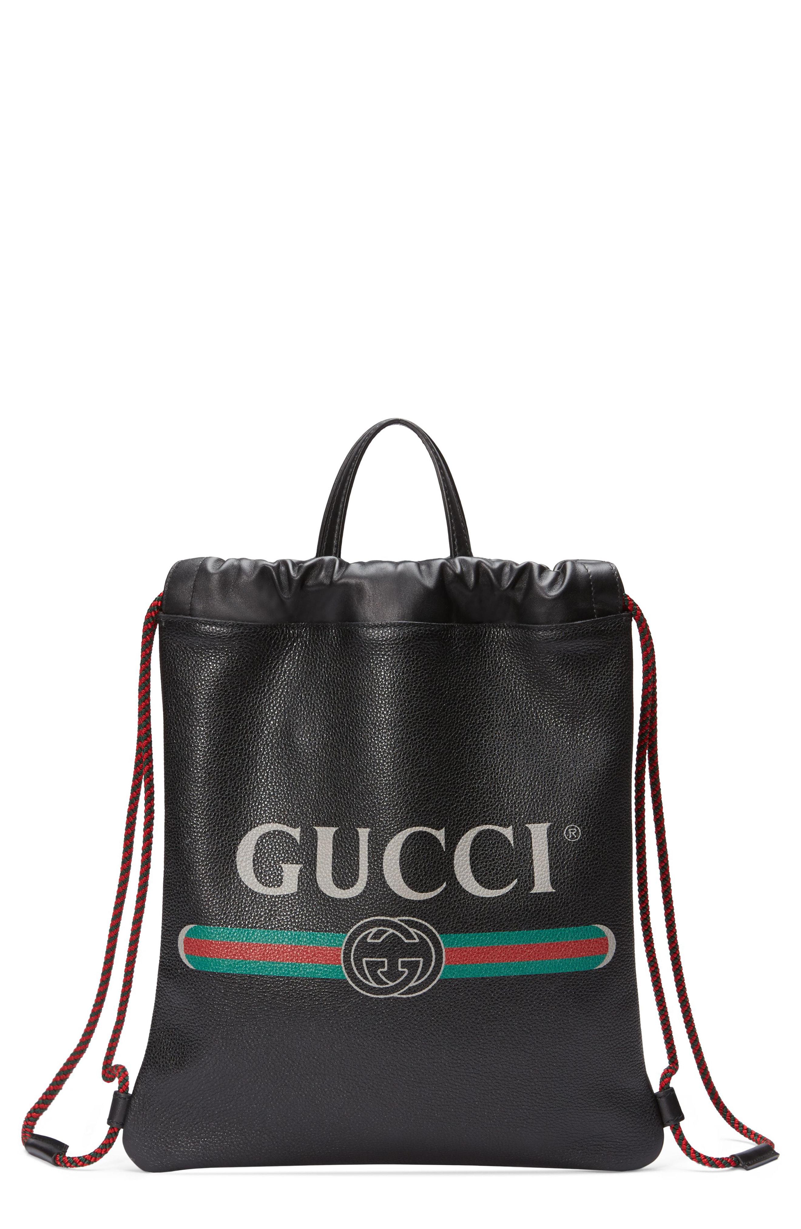gucci small black backpack