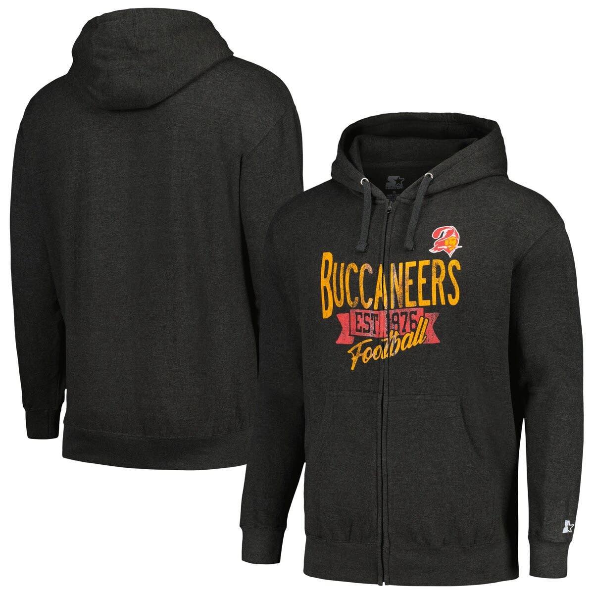 Tampa Bay Buccaneers Starter Extreme Fireballer Throwback Pullover Hoodie -  Gray/Red