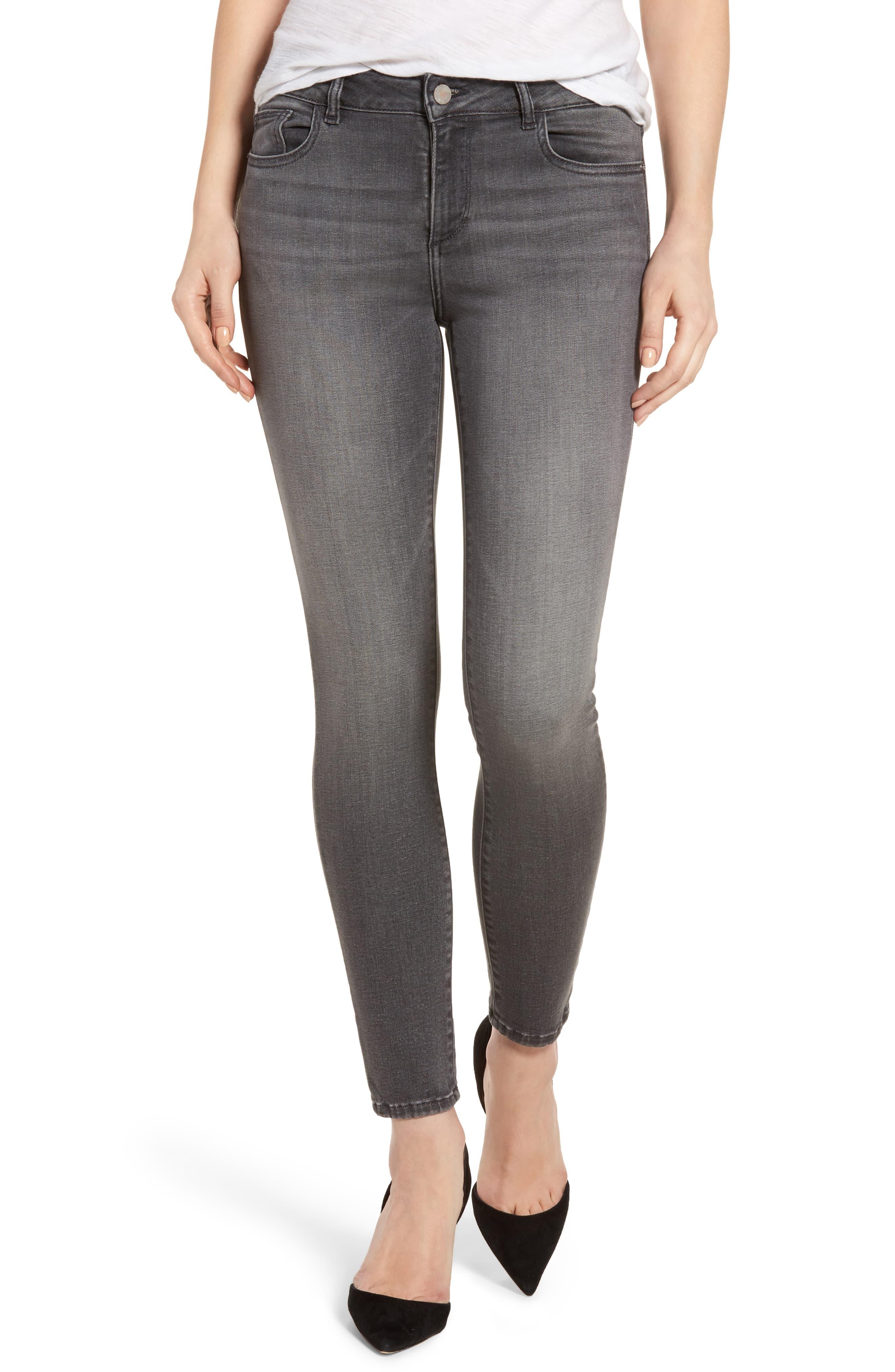 DL1961 Denim Florence Instasculpt Ankle Skinny Jeans in Gray - Lyst