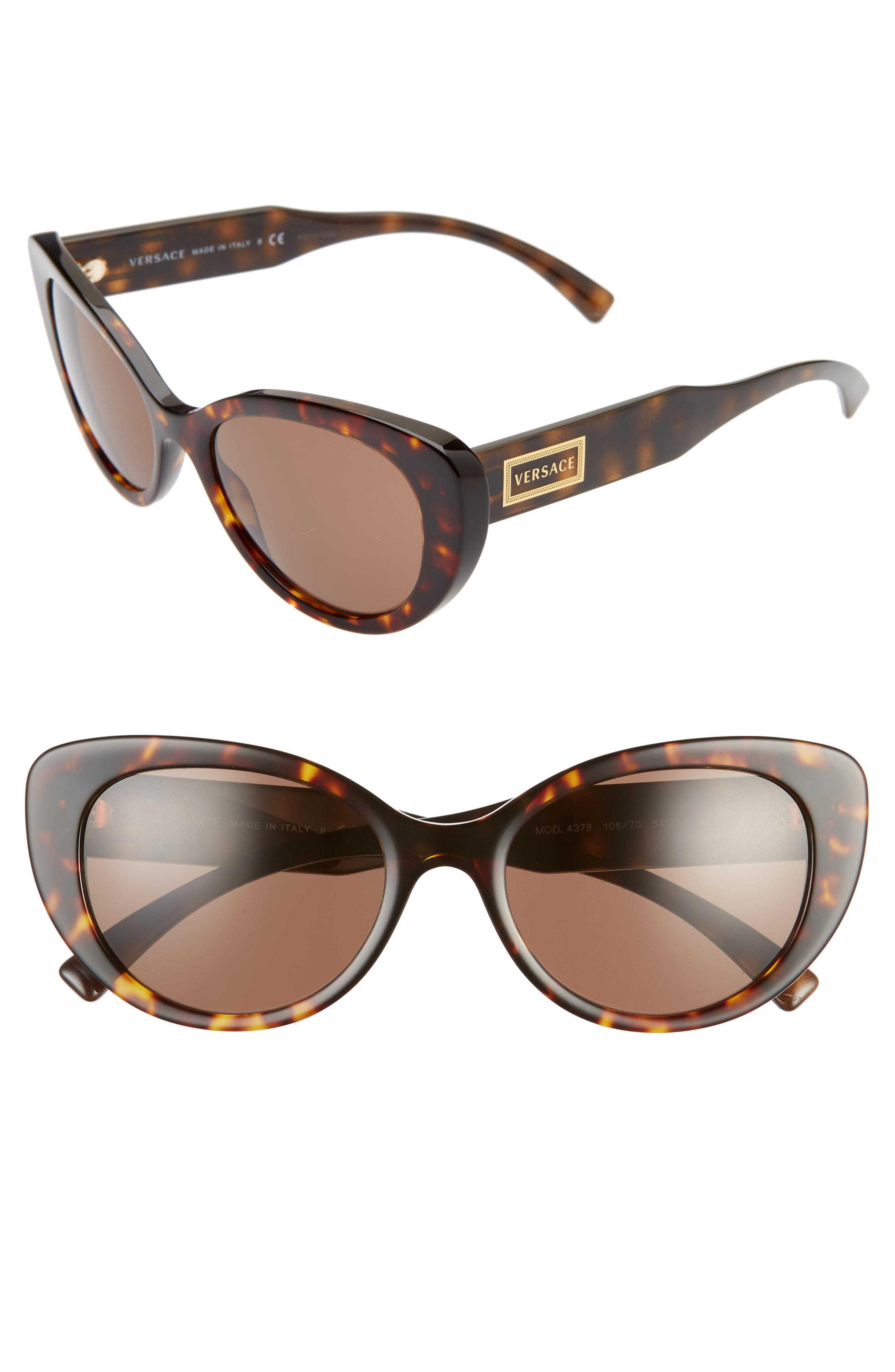 Versace Havana Cat Eye Sunglasses
