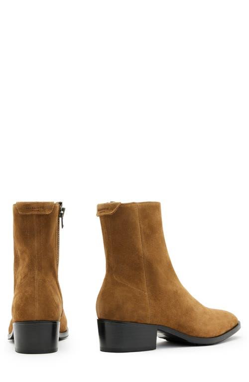 AllSaints Bonham Suede Zip Boot in Brown for Men Lyst