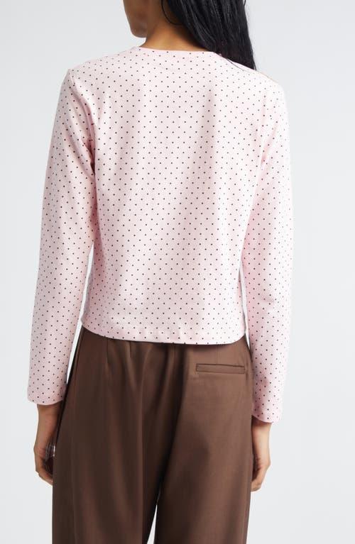 Ashley Williams Bathroom Print Long Sleeve Cotton T-Shirt in White