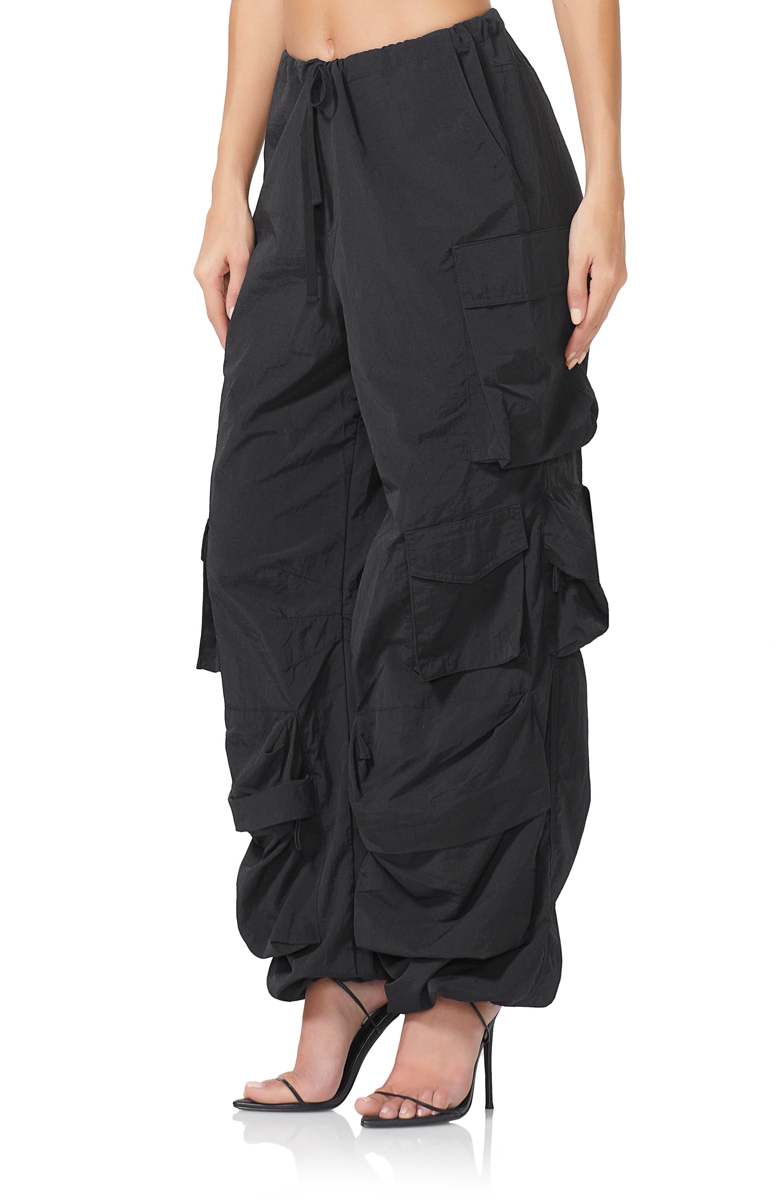 AFRM Etienne Parachute Cargo Pants in Black | Lyst | Weite Hosen