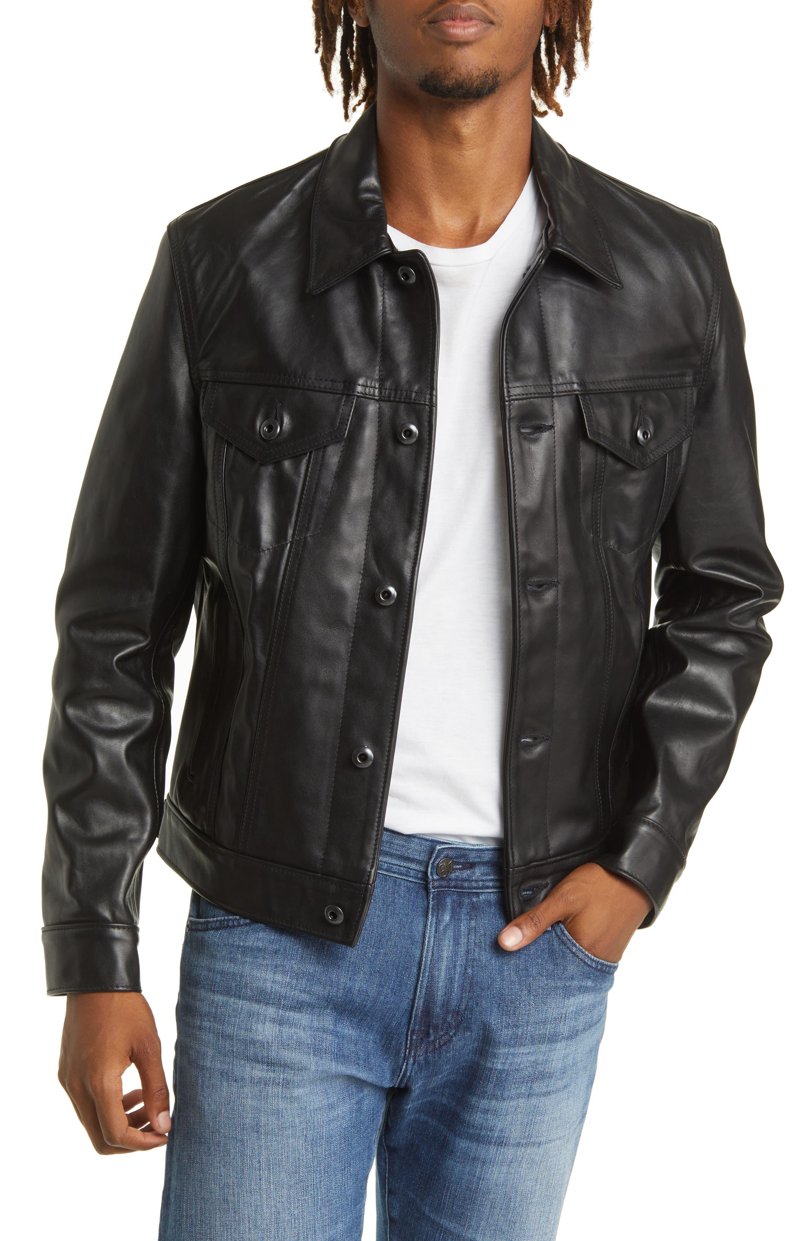 Schott Nyc Naked Cowhide Trucker Jacket in Black for Men Lyst