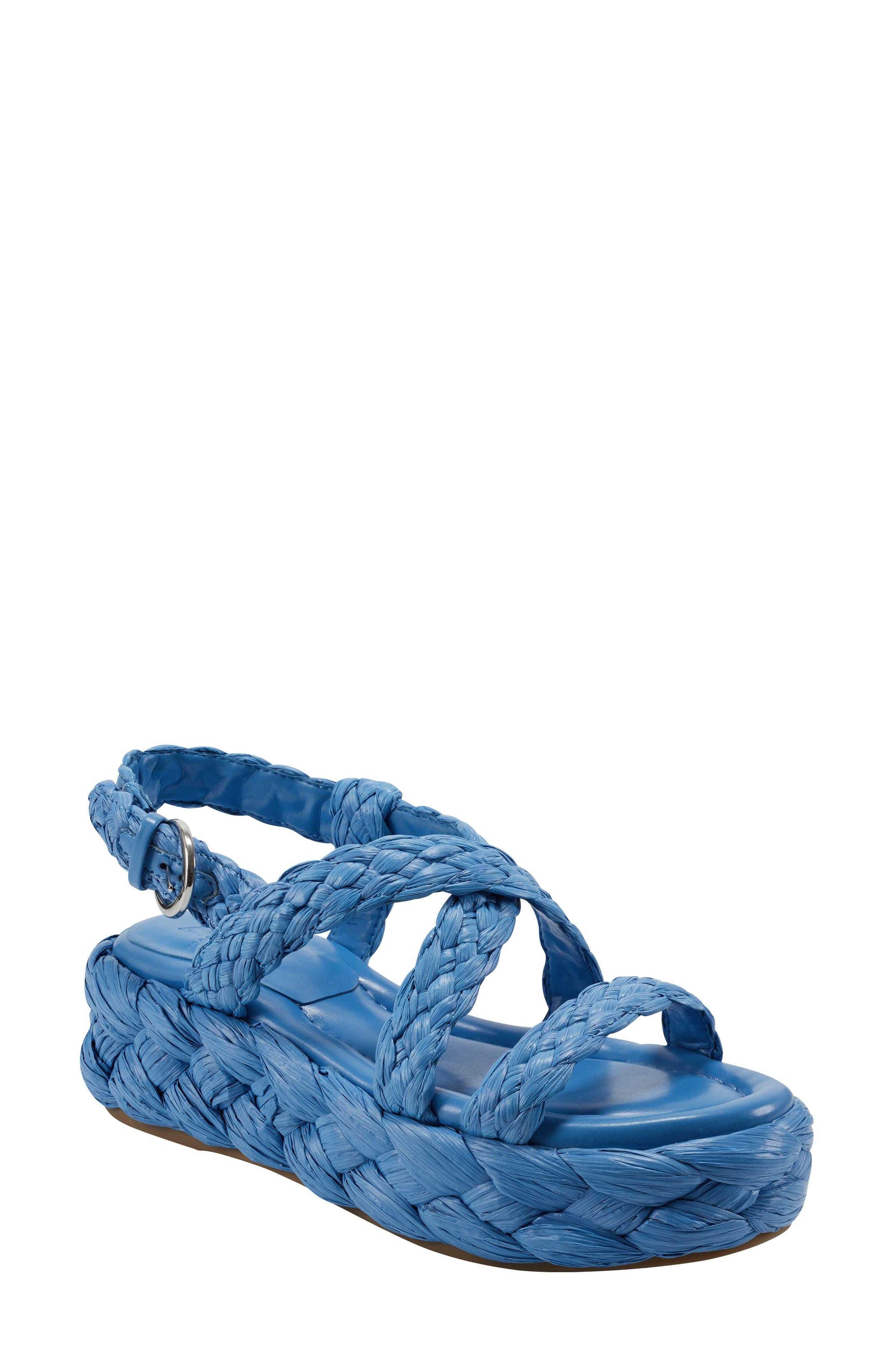 Marc Fisher Genie Platform Sandal in Blue Lyst