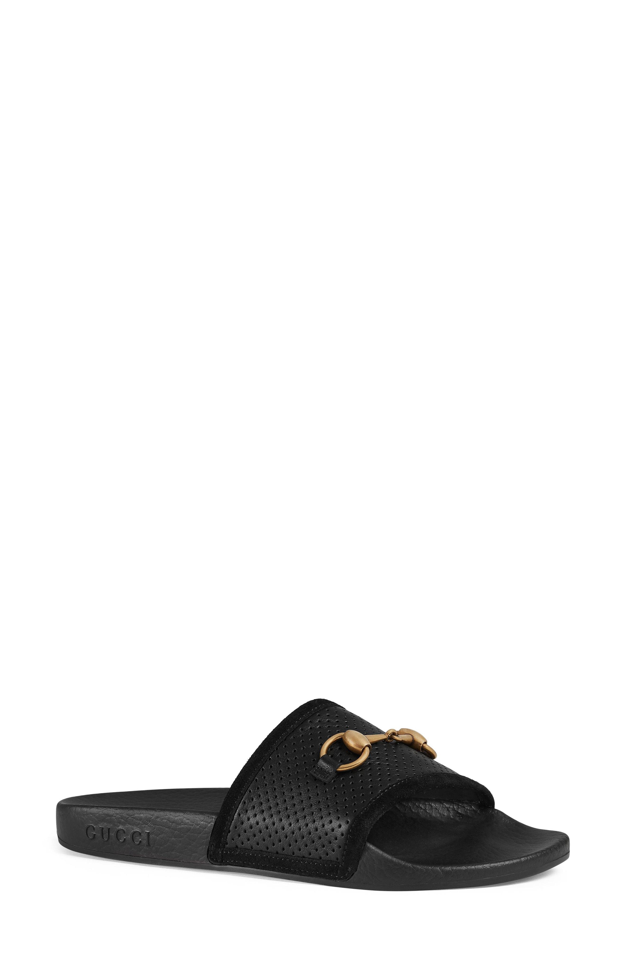 gucci pursuit horsebit slide