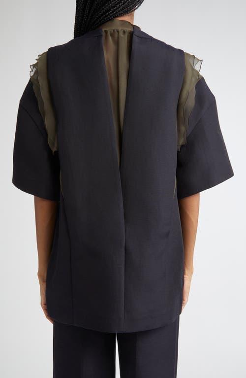 ■sacai■サカイ■ Double Face Mixed Media Top ■トップス Sacai Double Face Mixed Media Top in Black | Lyst