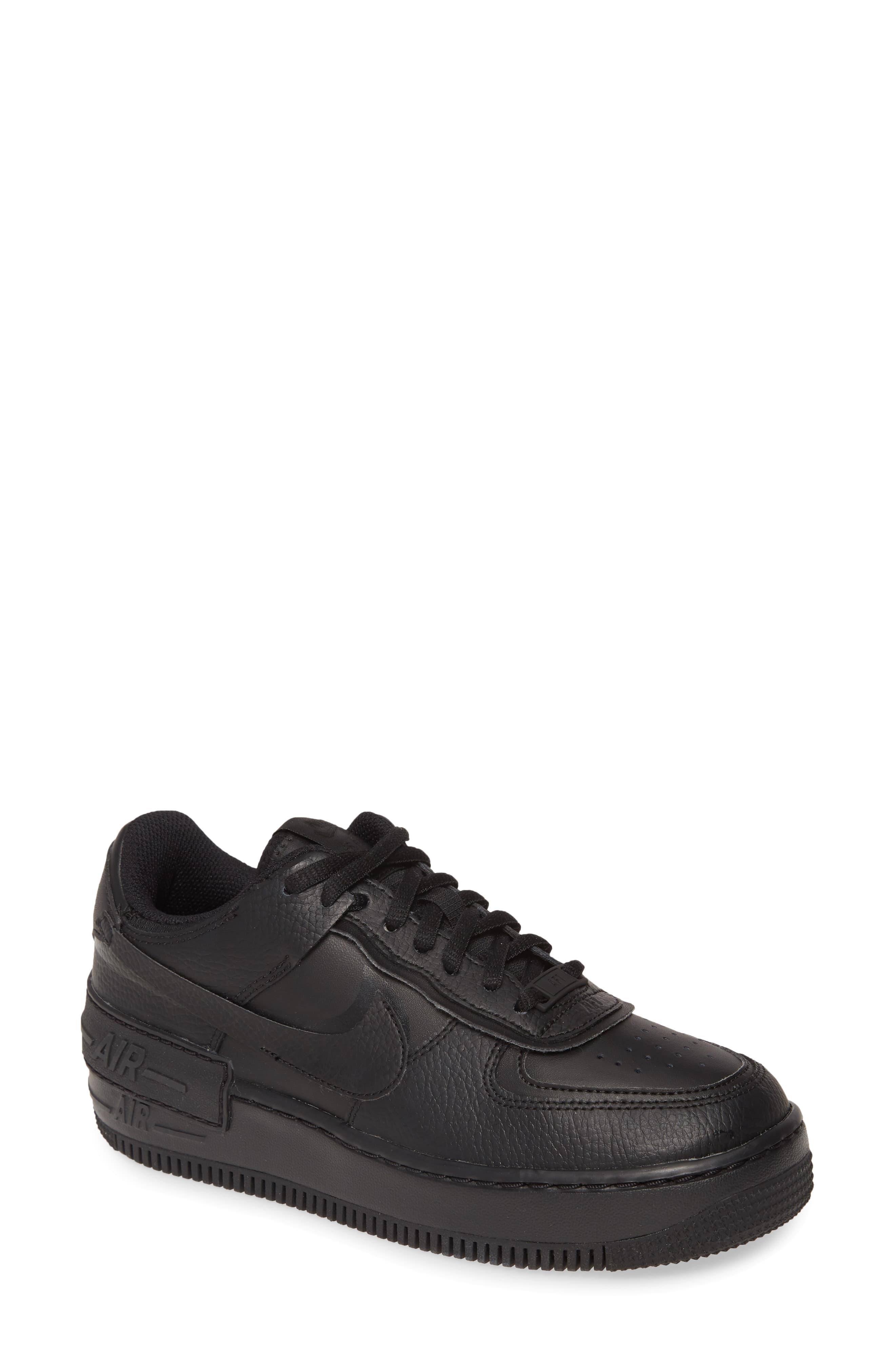 nike air force 1 shadow trainers in black