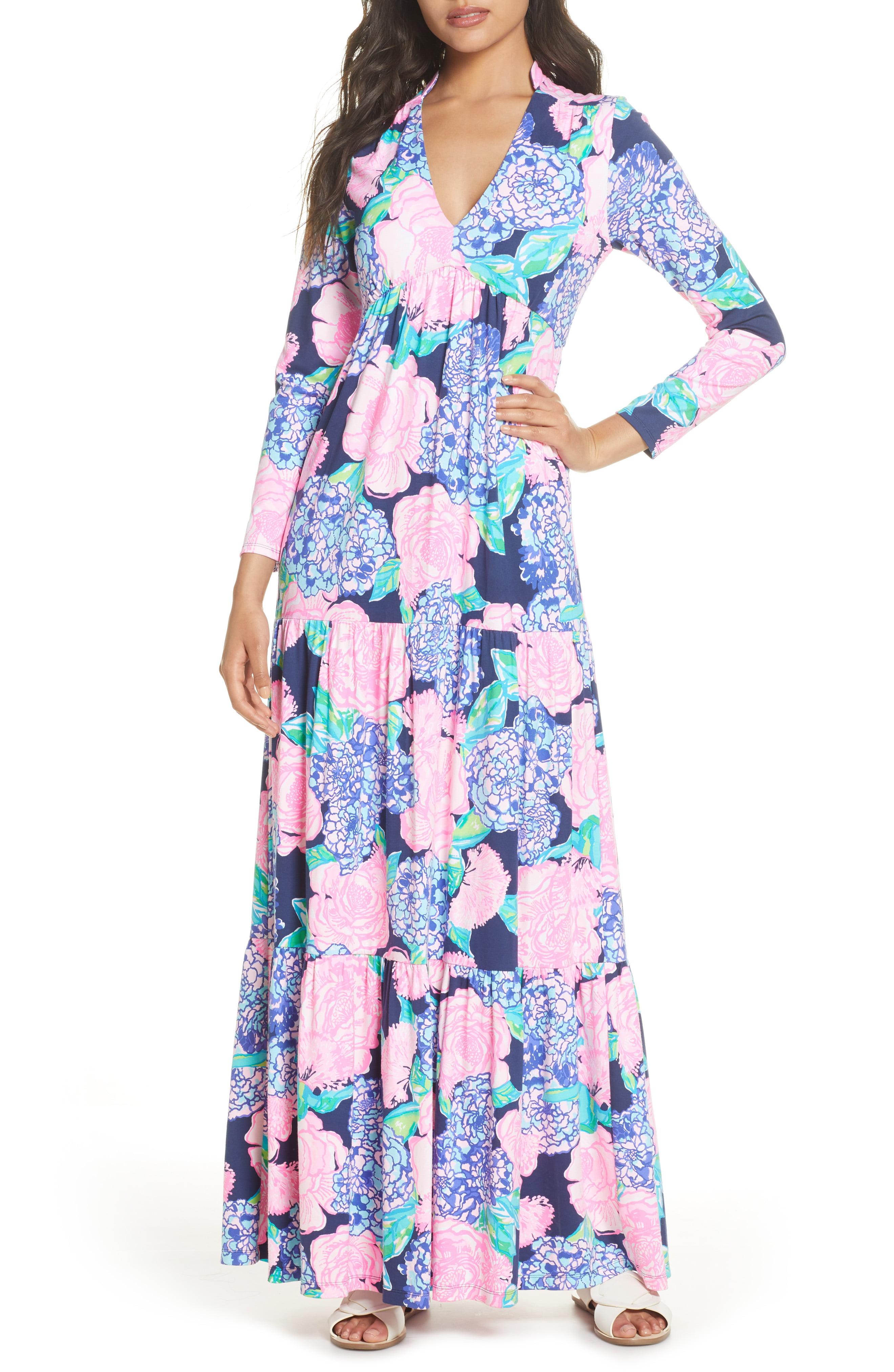 lilly pulitzer long sleeve maxi dress
