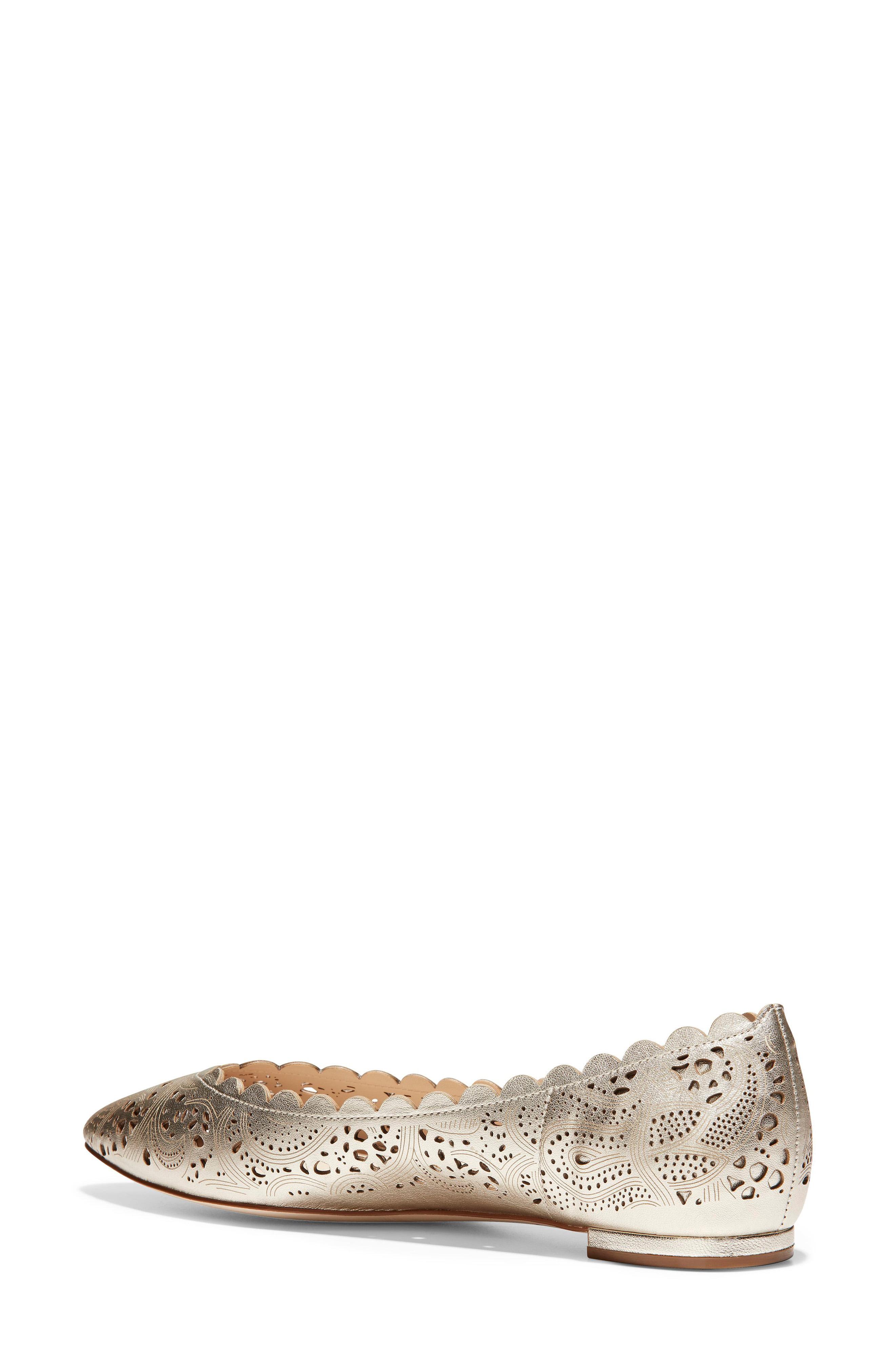 cole haan metallic flats
