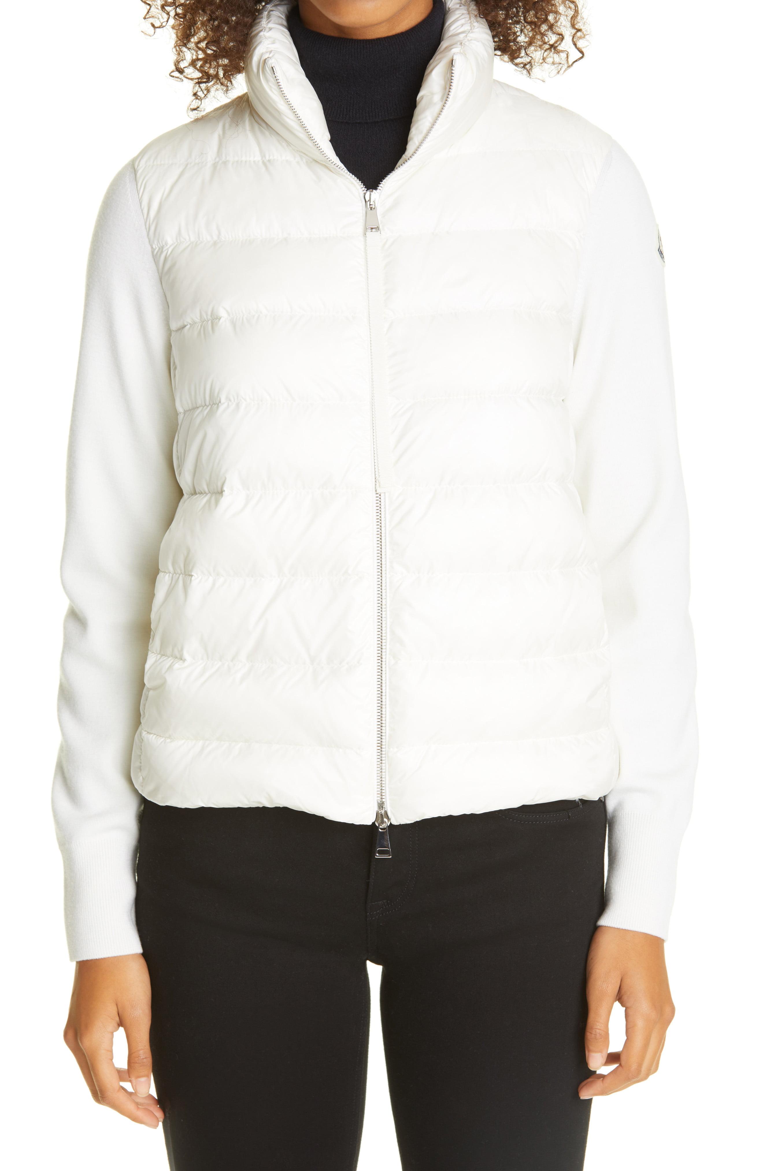 quilted down & wool short cardigan
