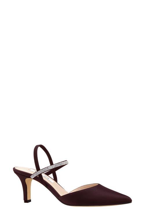 Nina Billie Slingback Pointed Toe Pump in Brown Lyst