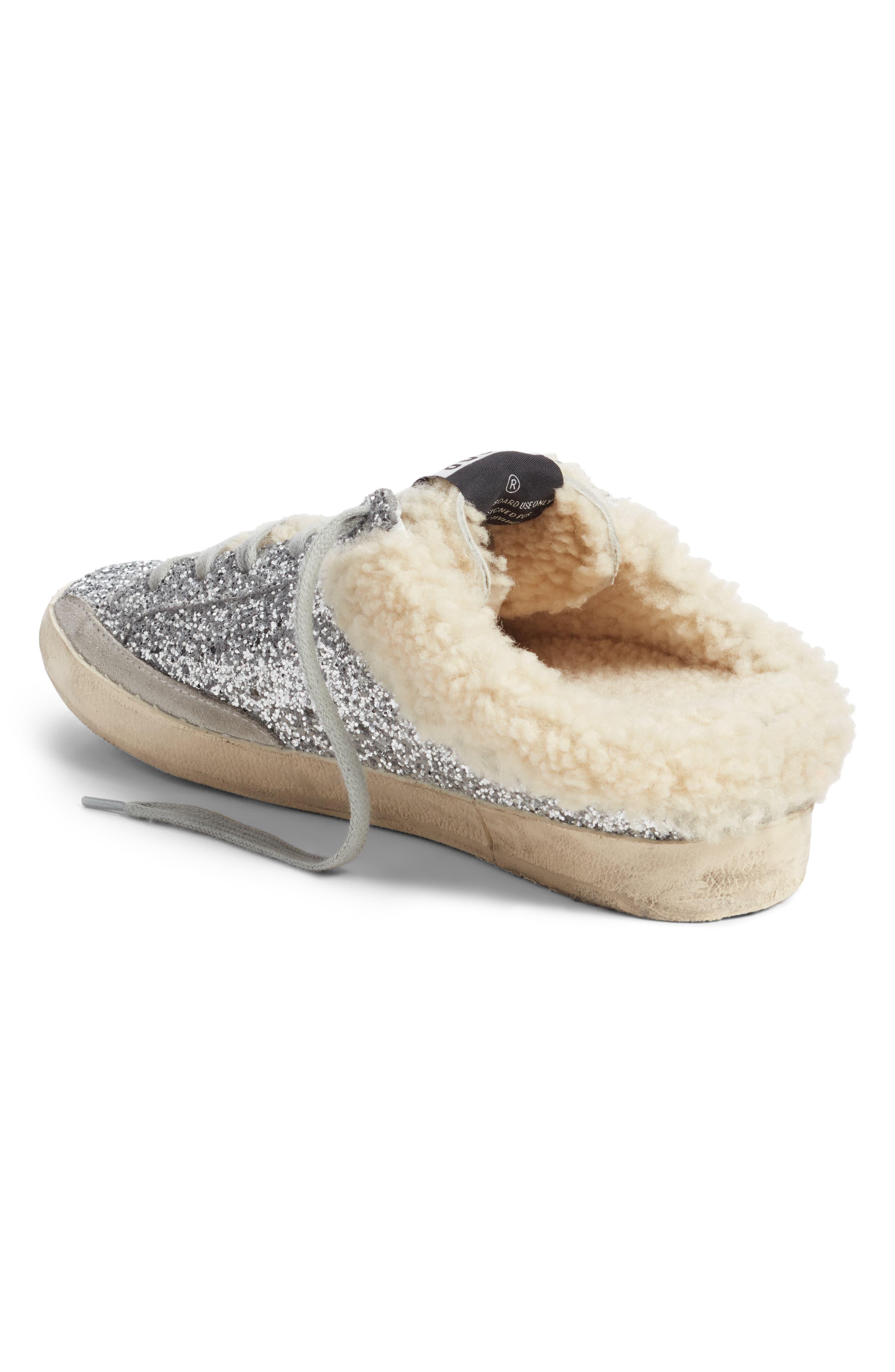 sabot superstar genuine shearling slide sneaker