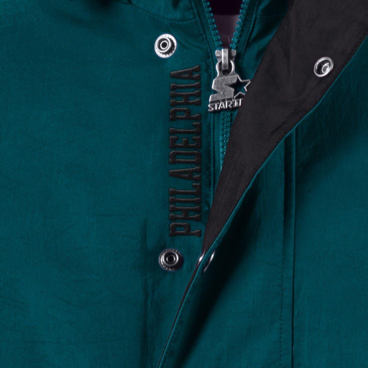 Starter Philadelphia Eagles Throwback Teammate Half-zip Hoodie At Nordstrom  in Natural