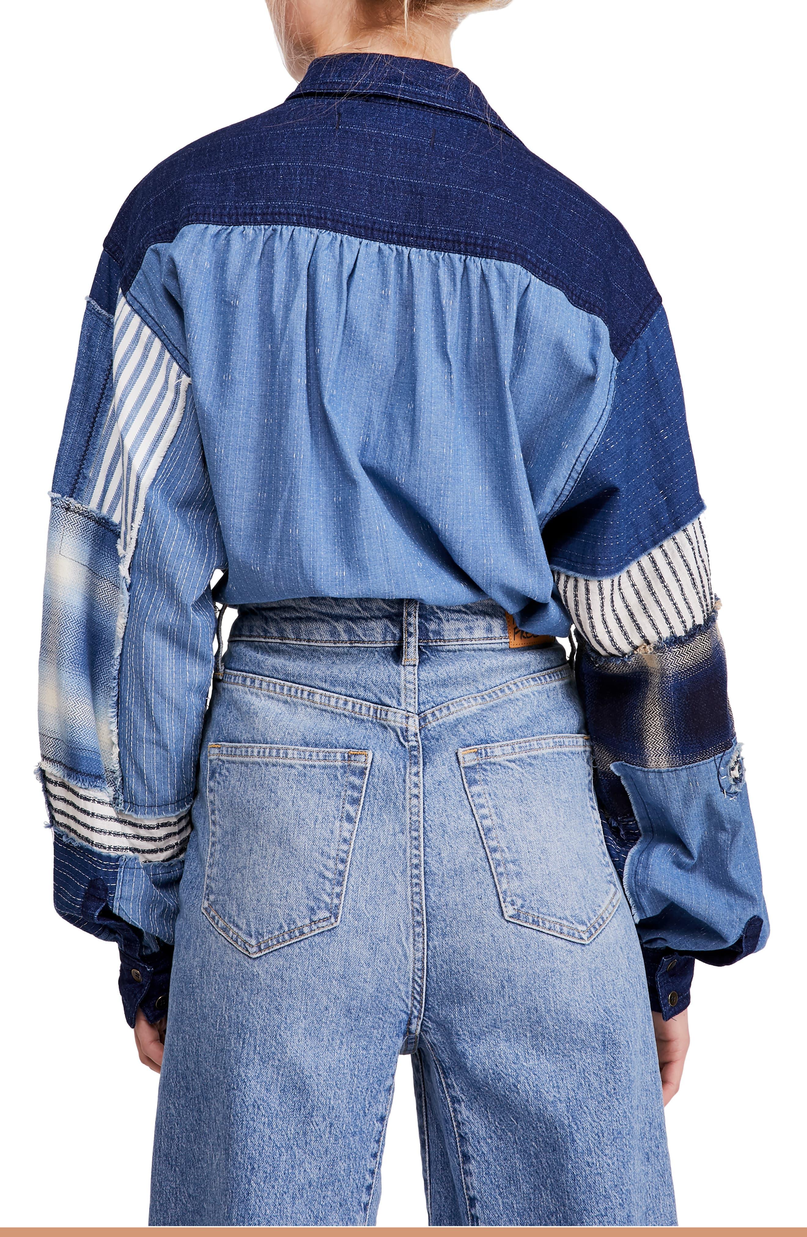 free people denim top