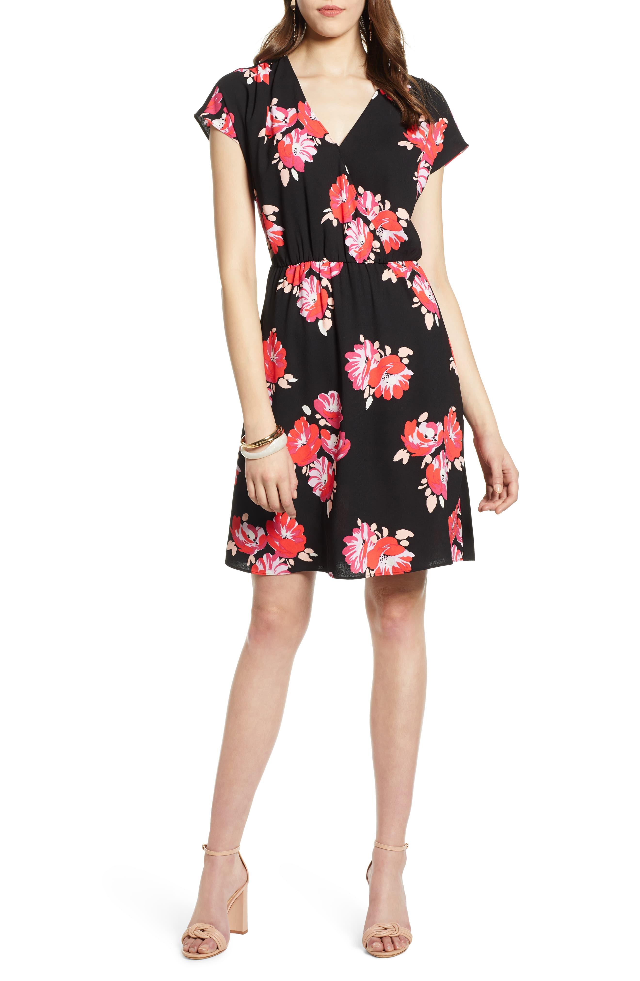 halogen faux wrap dress