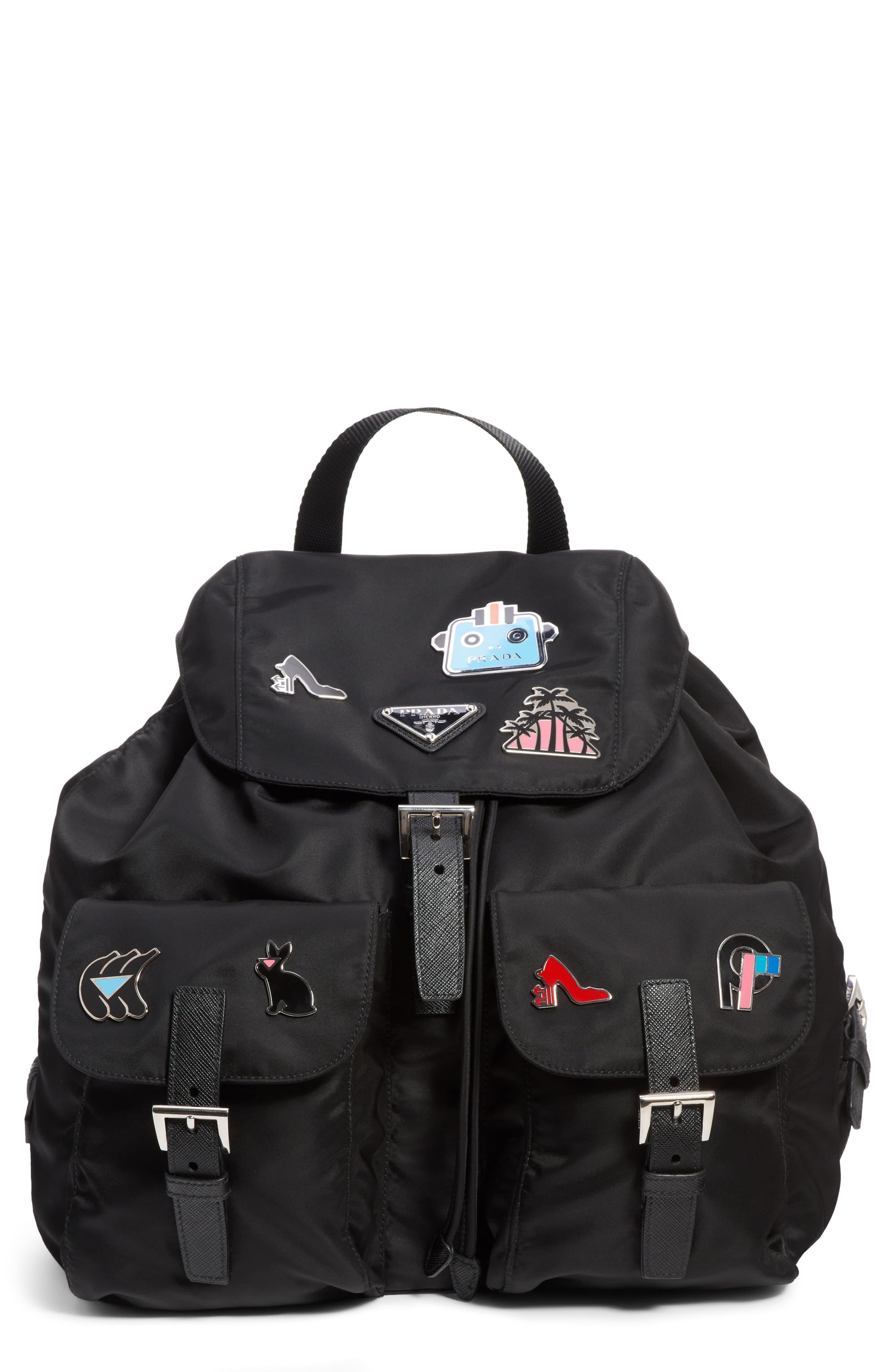 prada embellished nylon bag