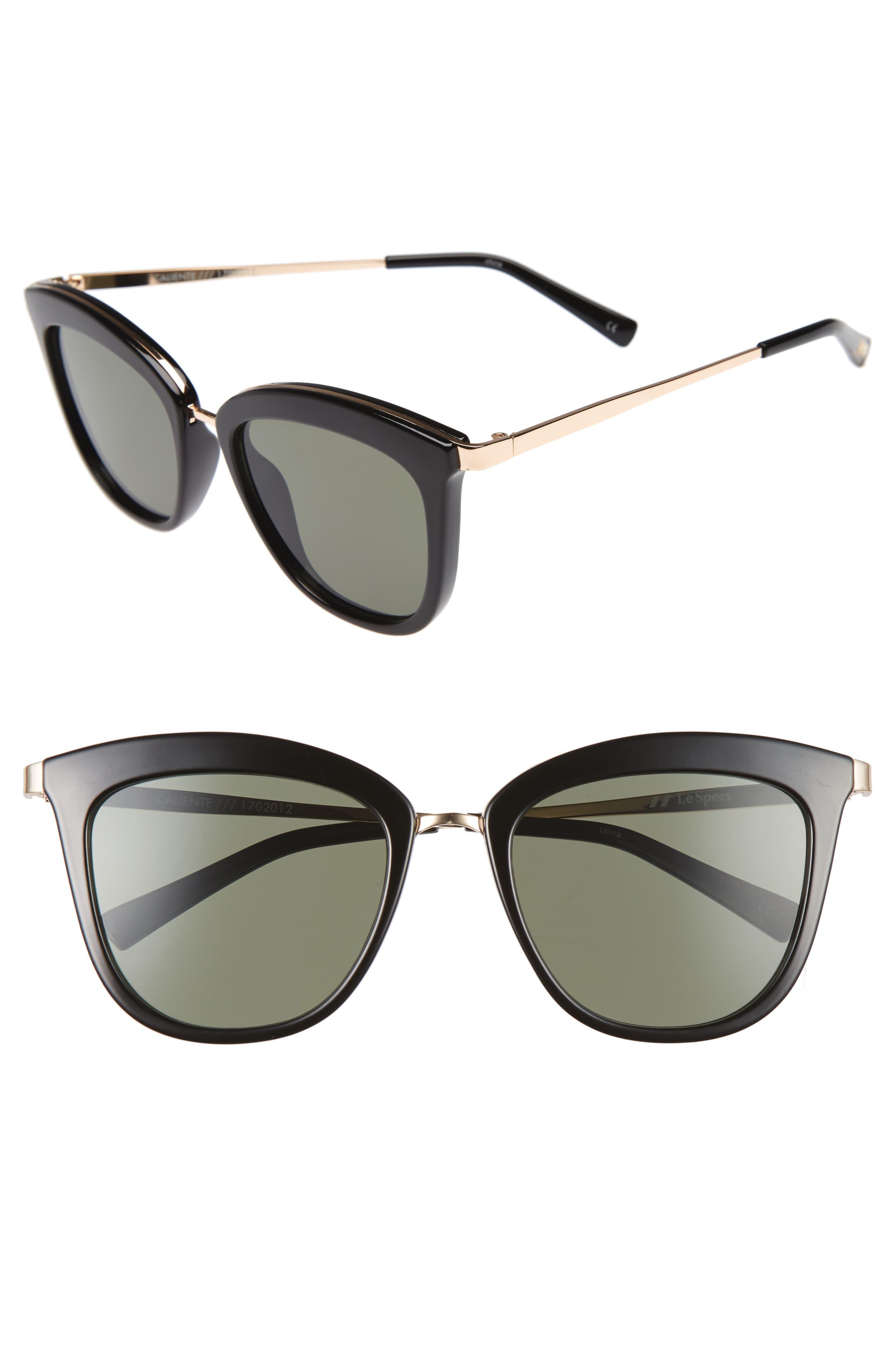 Le Specs Caliente 53mm Cat Eye Sunglasses in Black/ Gold (Black) Lyst
