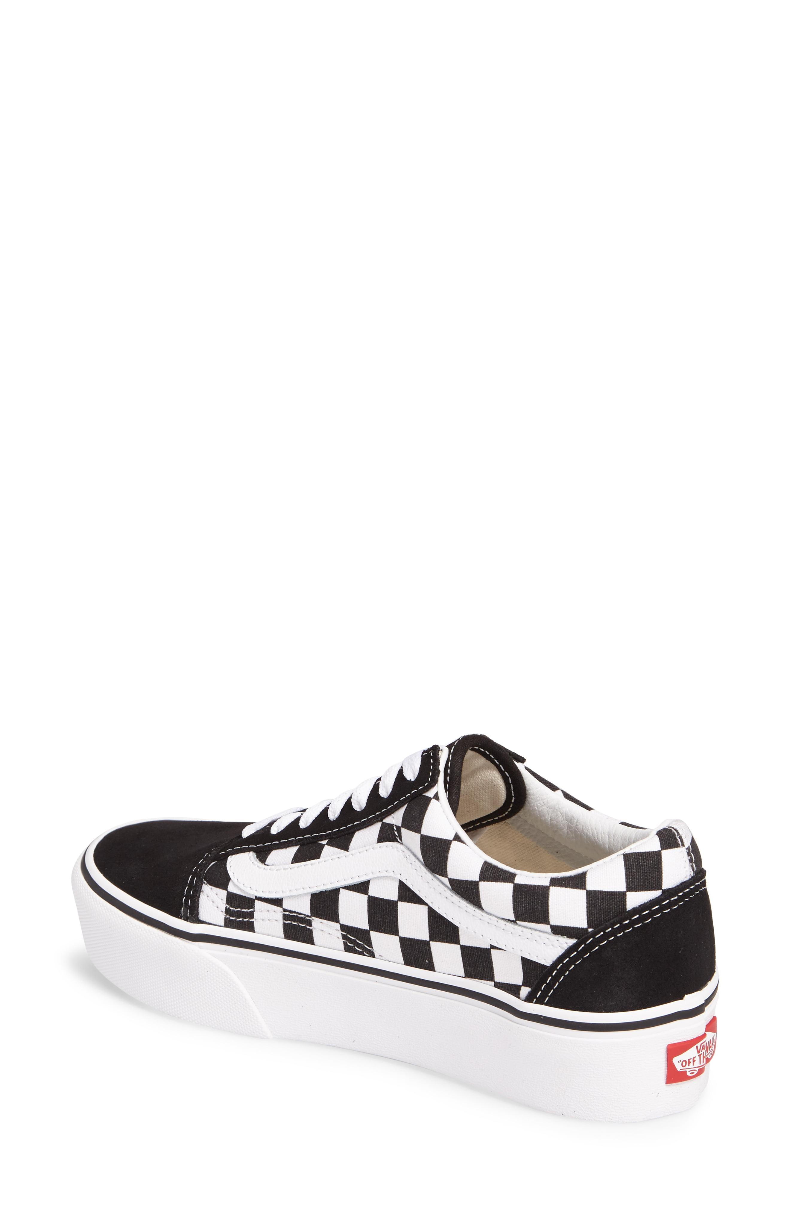 vans primary check old skool platform