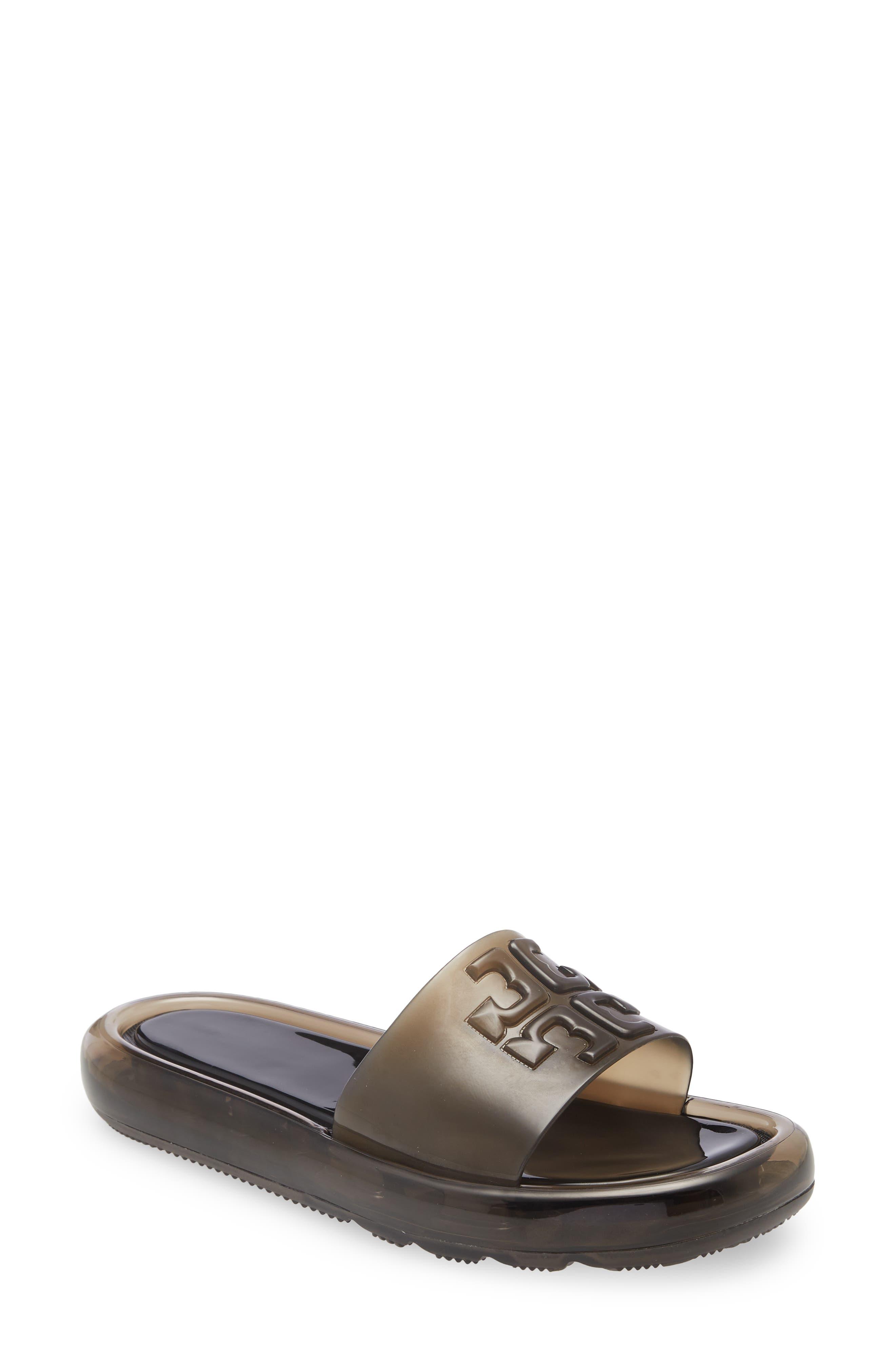 Tory Burch Bubble Jelly Slide Sandal in Gray | Lyst