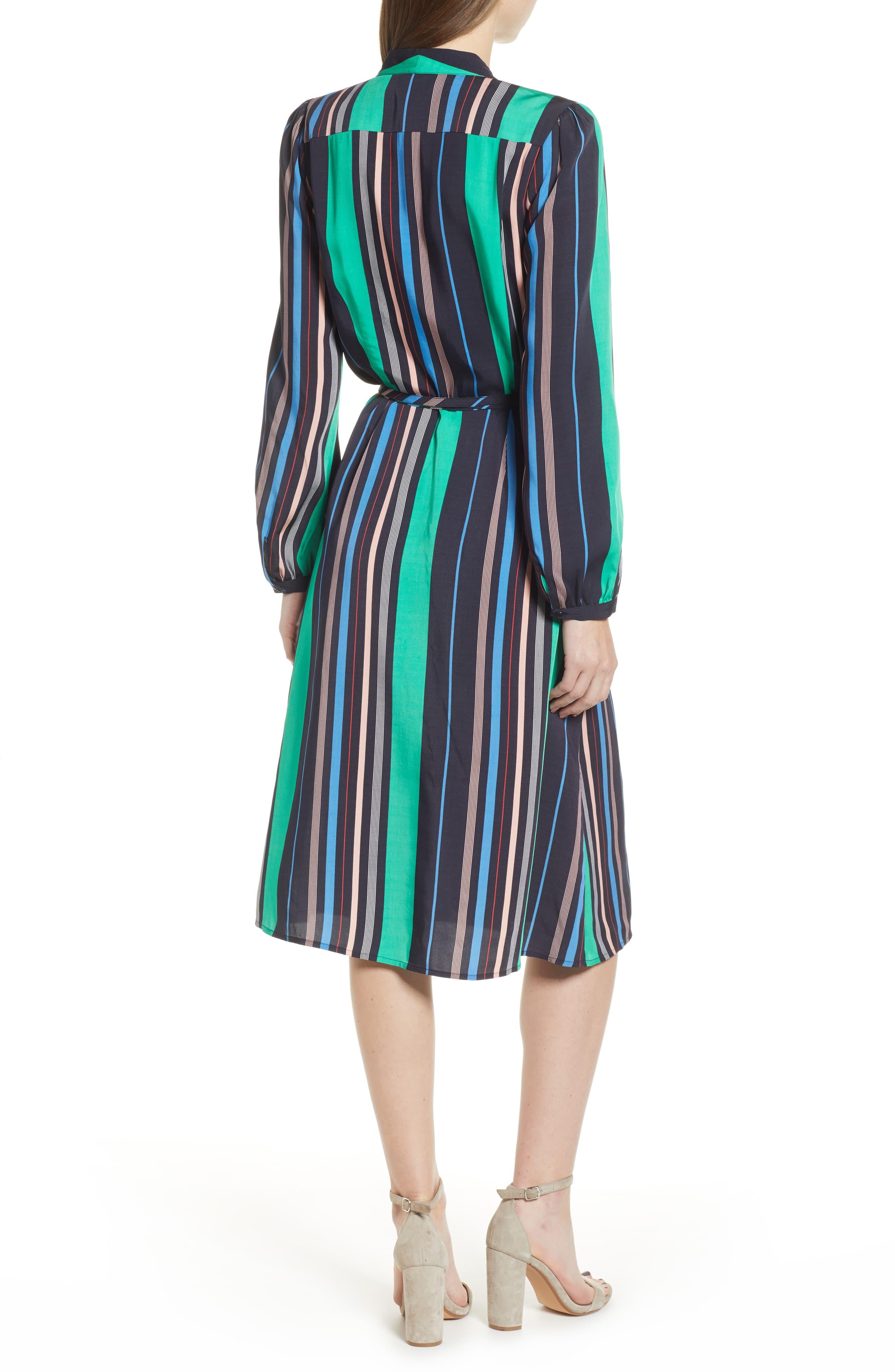 midi wrap dress long sleeve