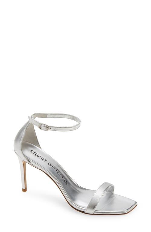 Stuart Weitzman Nunaked Curve 85 Sandal in White | Lyst