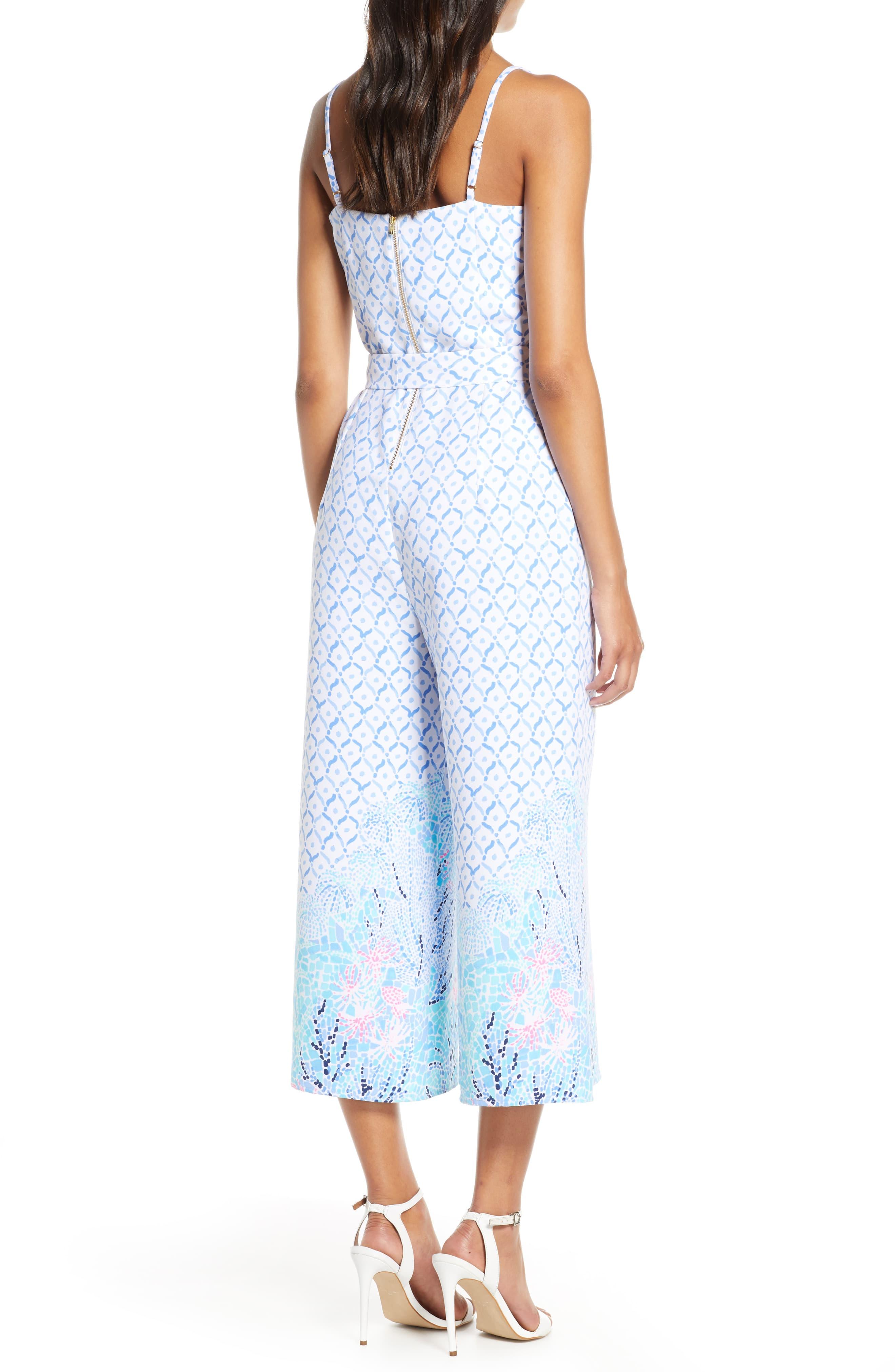 Lilly Pulitzer Lilly Pulitzer Sandra Wide Leg Jumpsuit in Blue Lyst