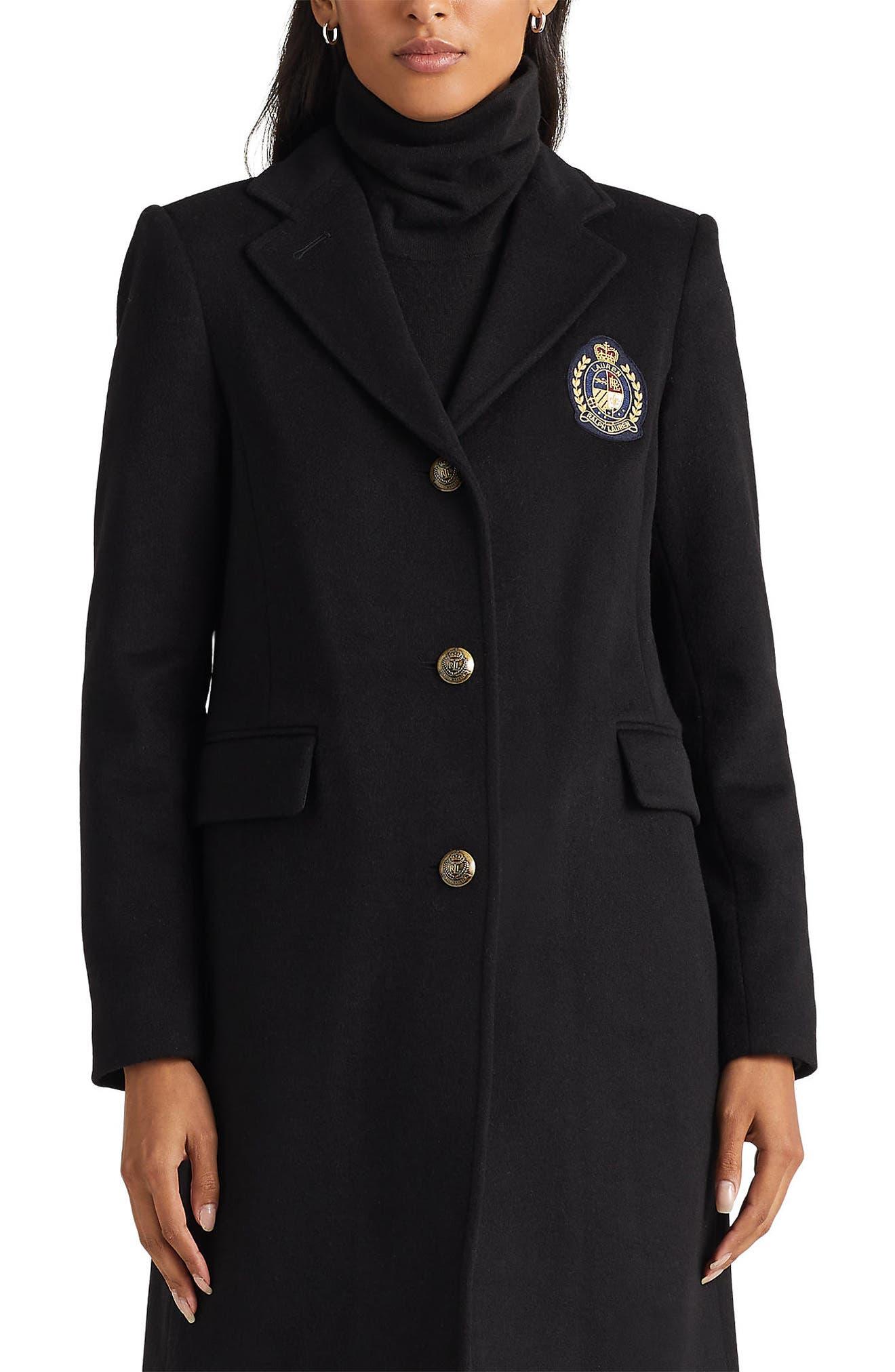 Ralph lauren cheap women's black coat