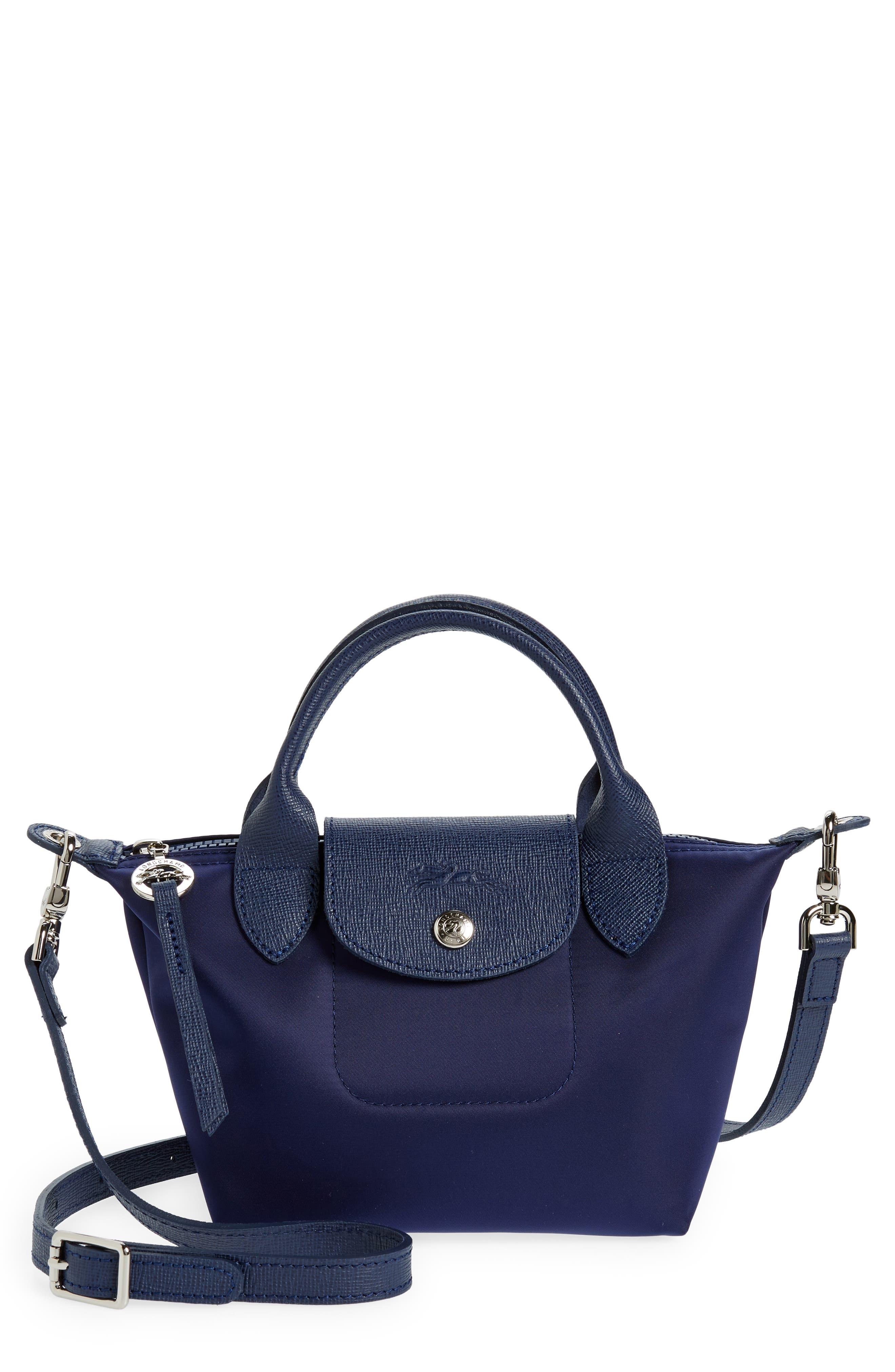 Longchamp Extra Small Le Pliage Neo Nylon Top Handle Bag in Blue | Lyst
