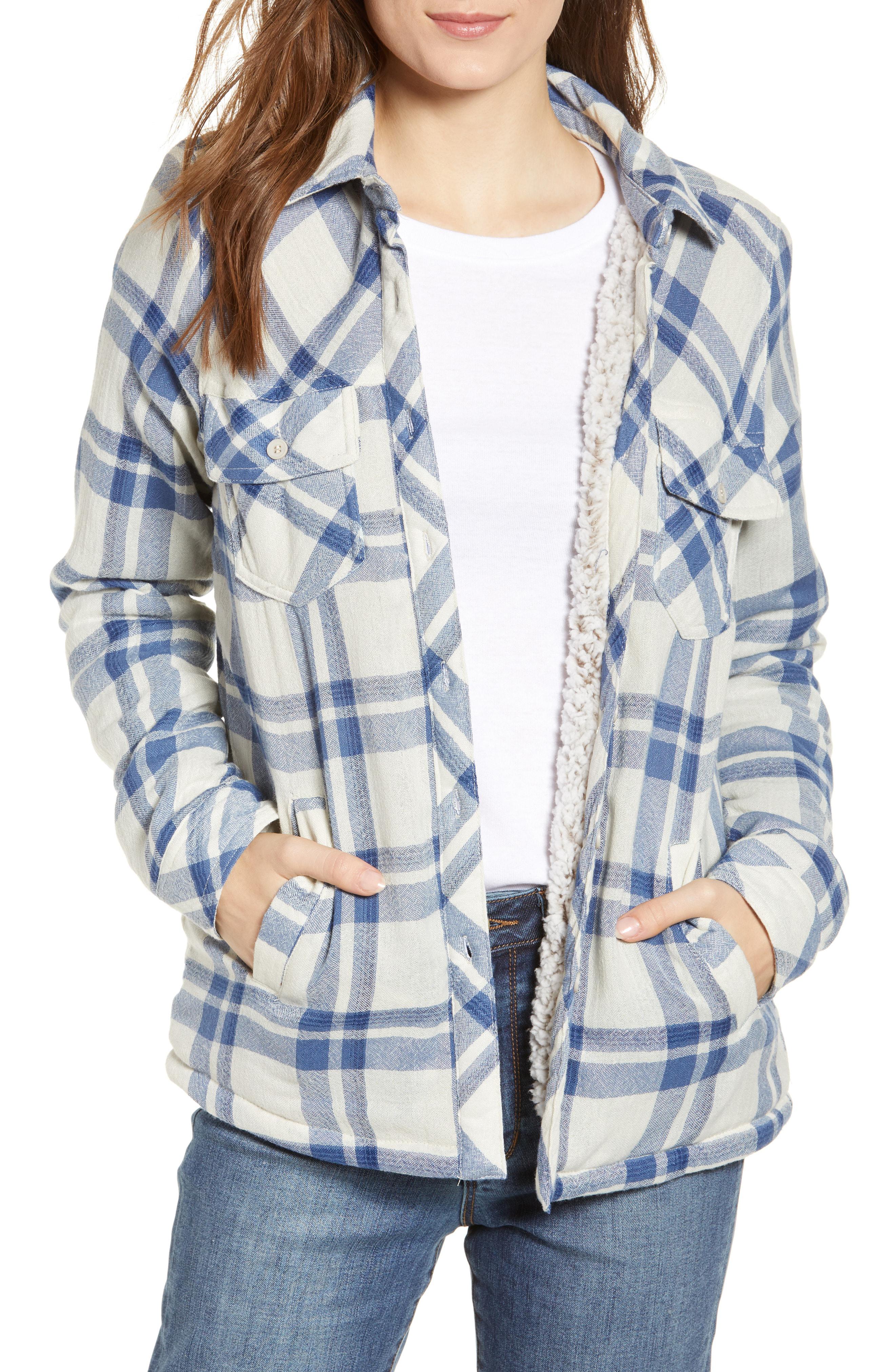 womens sherpa lined shirt jacket