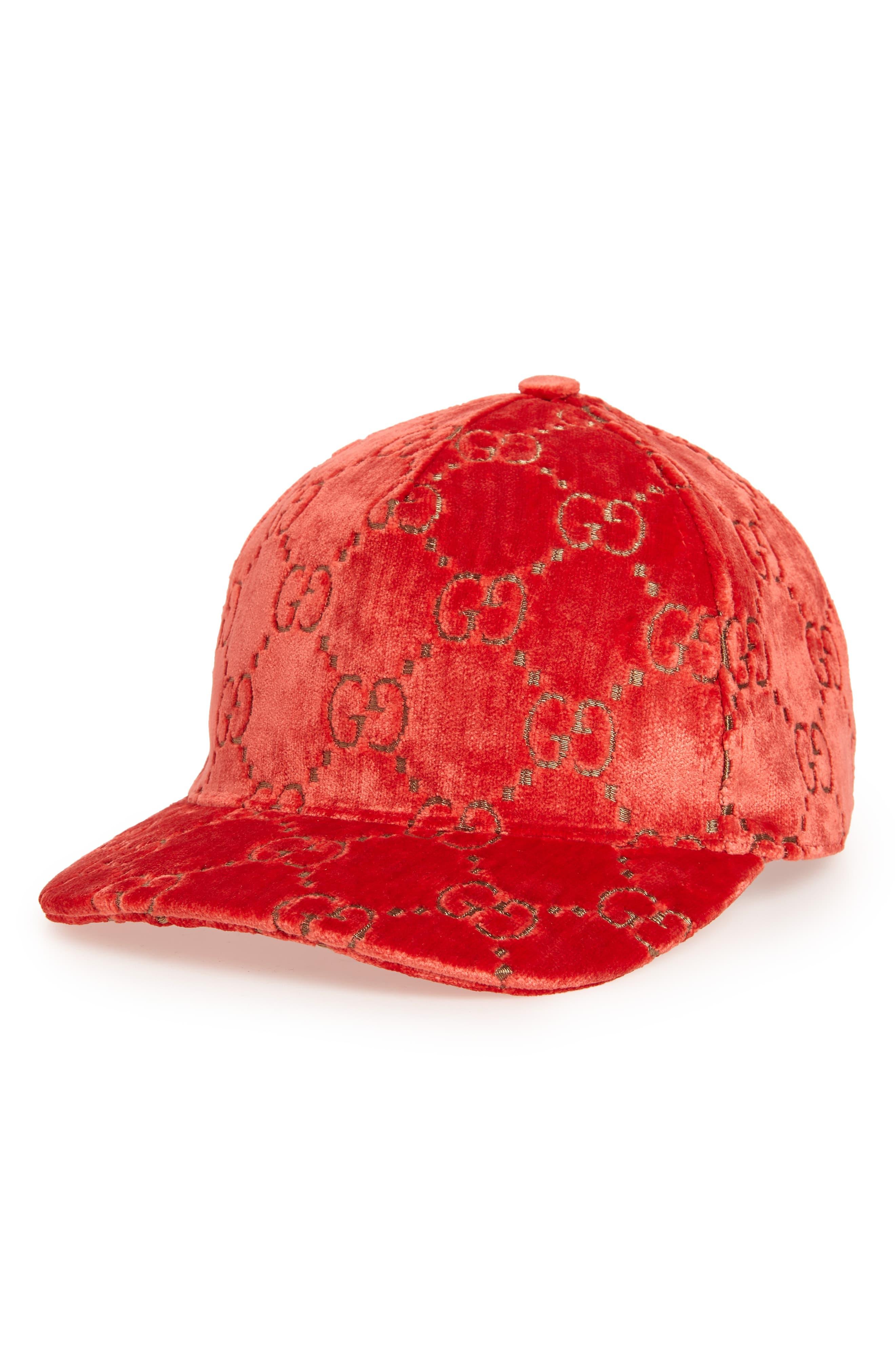 gucci velvet baseball cap
