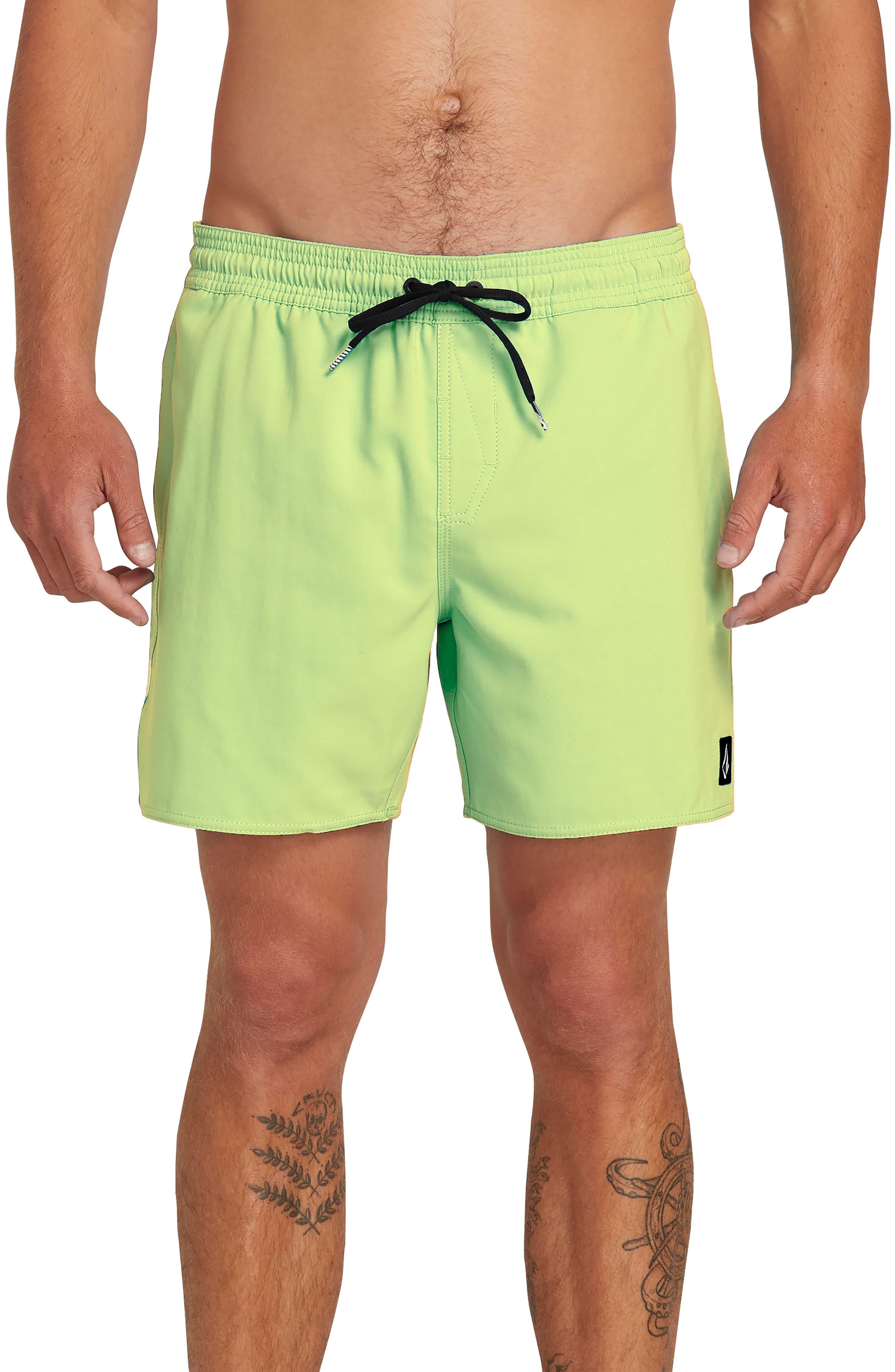 mens lime green swim trunks