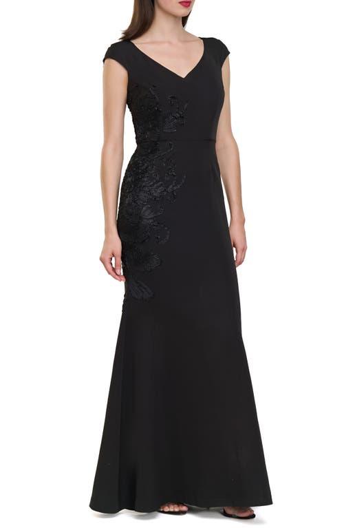Illusion yoke soutache column gown sales