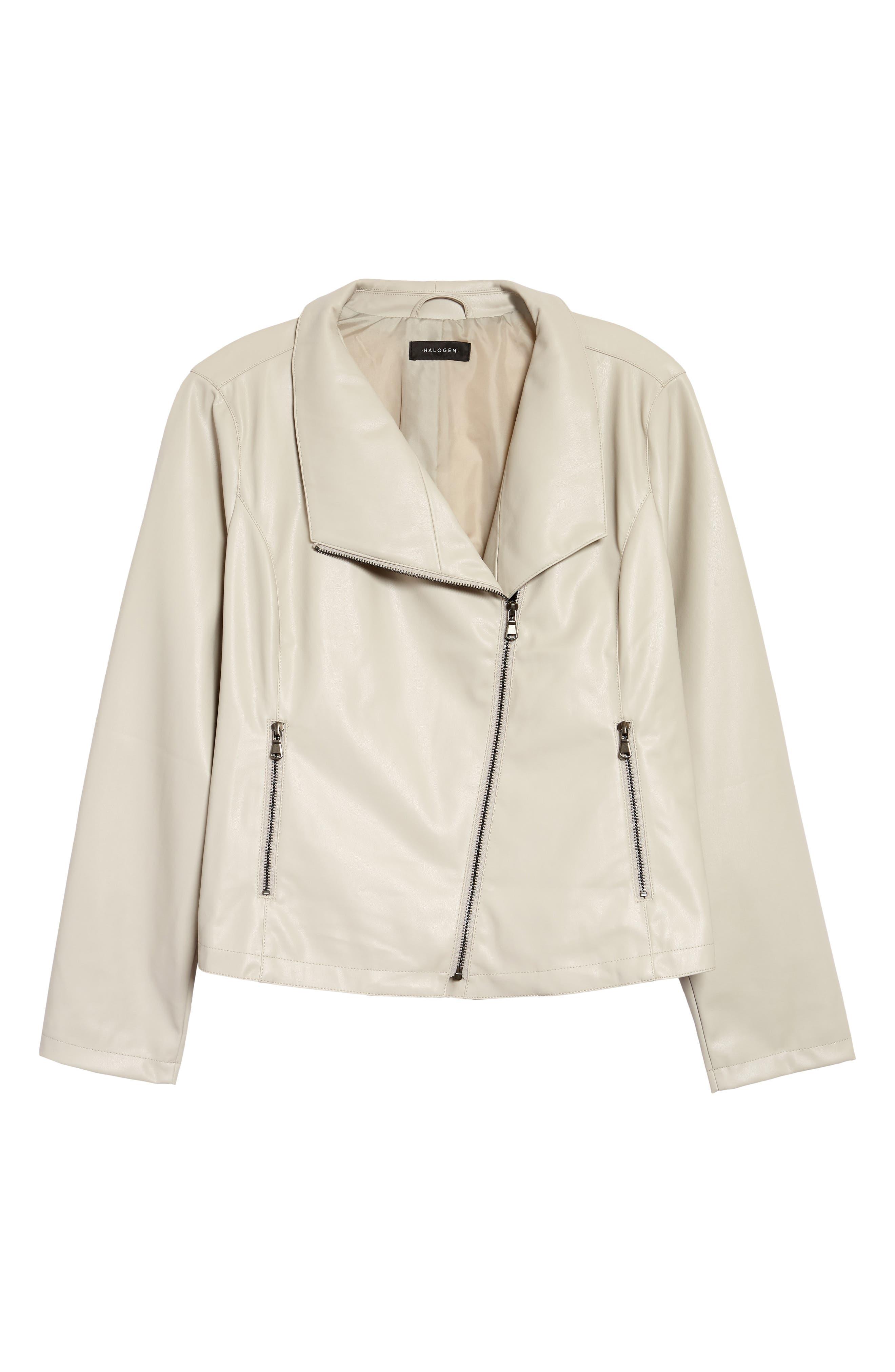 Halogen leather cheap jacket