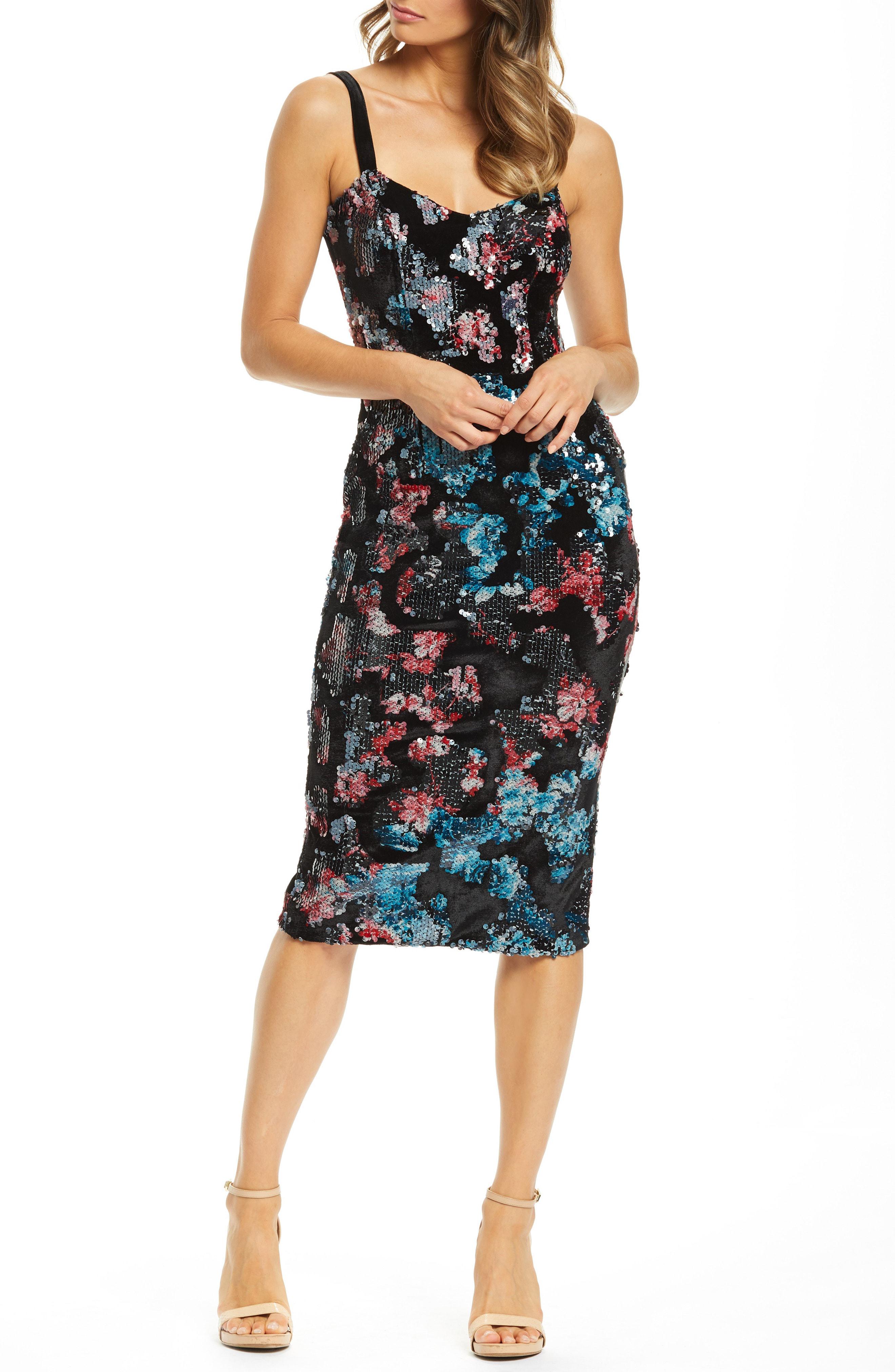 Dress the Population Lynda Embellished Midi Dress Lyst