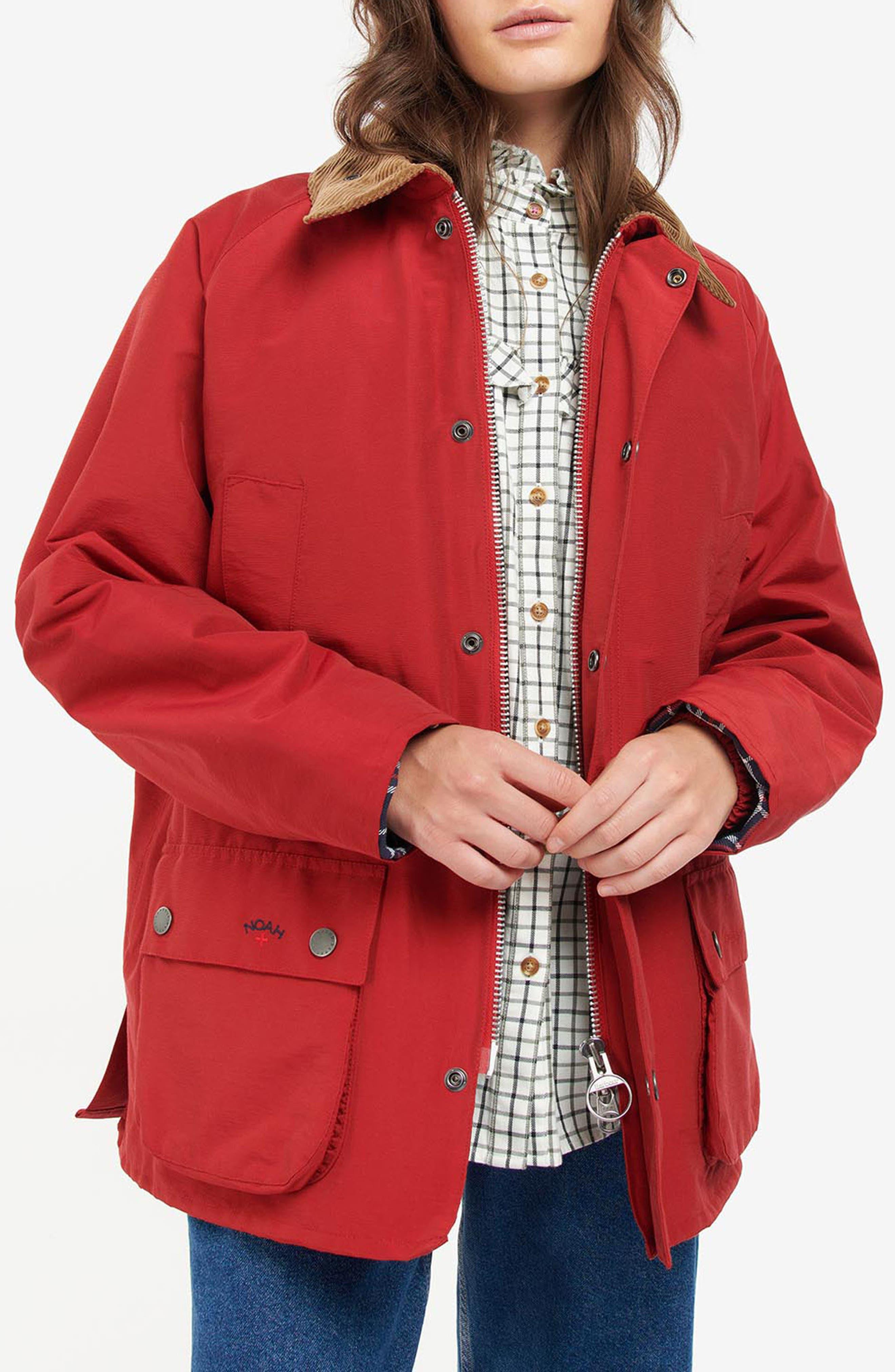 Barbour X Noah Gender Inclusive 60/40 Bedale Casual Jacket in Red