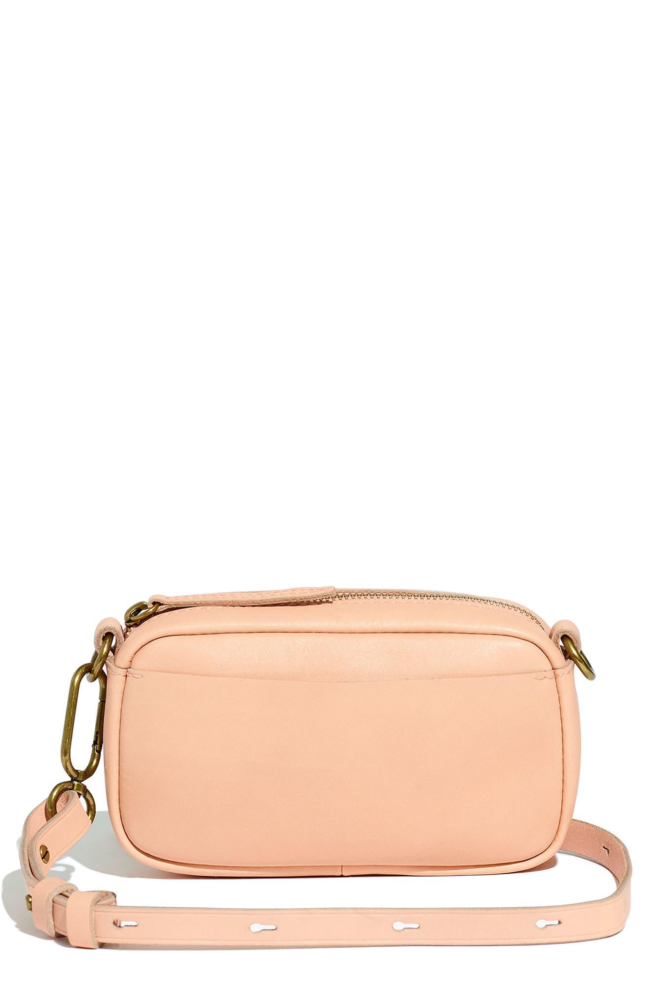 Madewell Mini The Leather Carabiner Crossbody Bag in Natural | Lyst