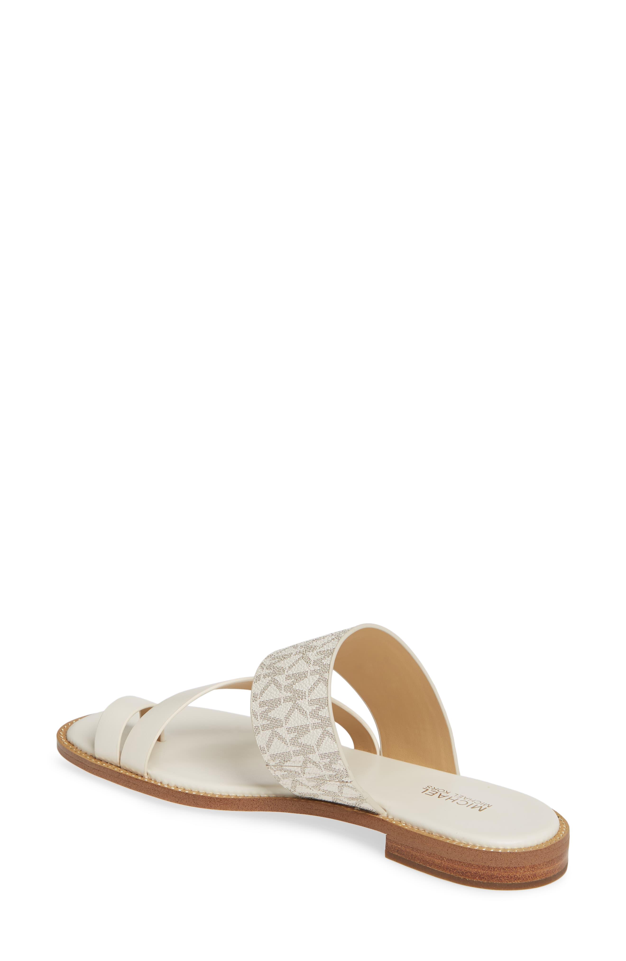 pratt logo and leather sandal