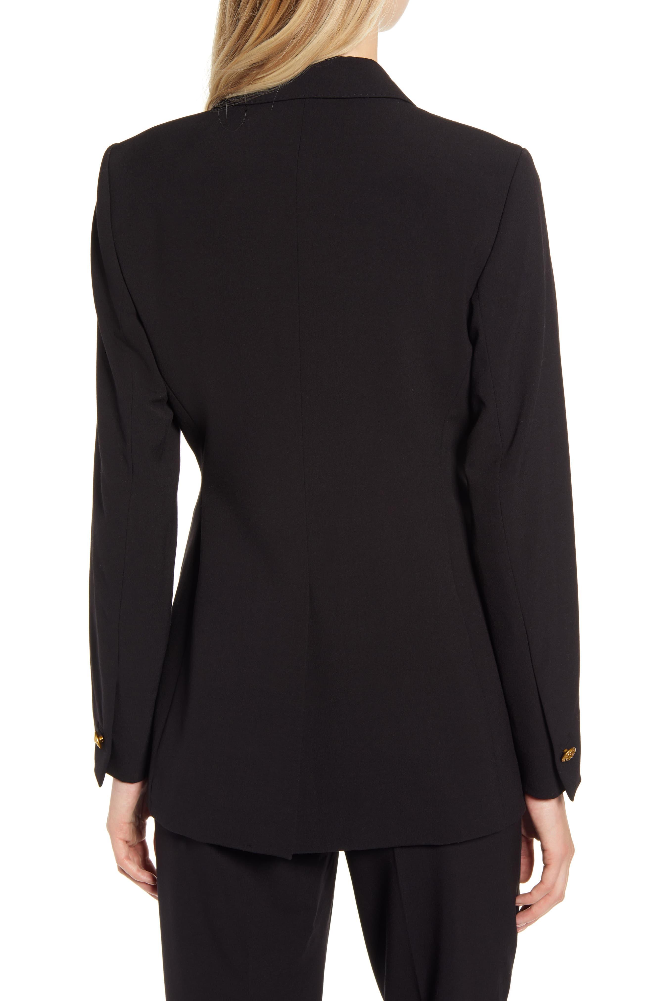 Anne Klein Peaked Lapel Blazer in Black Lyst