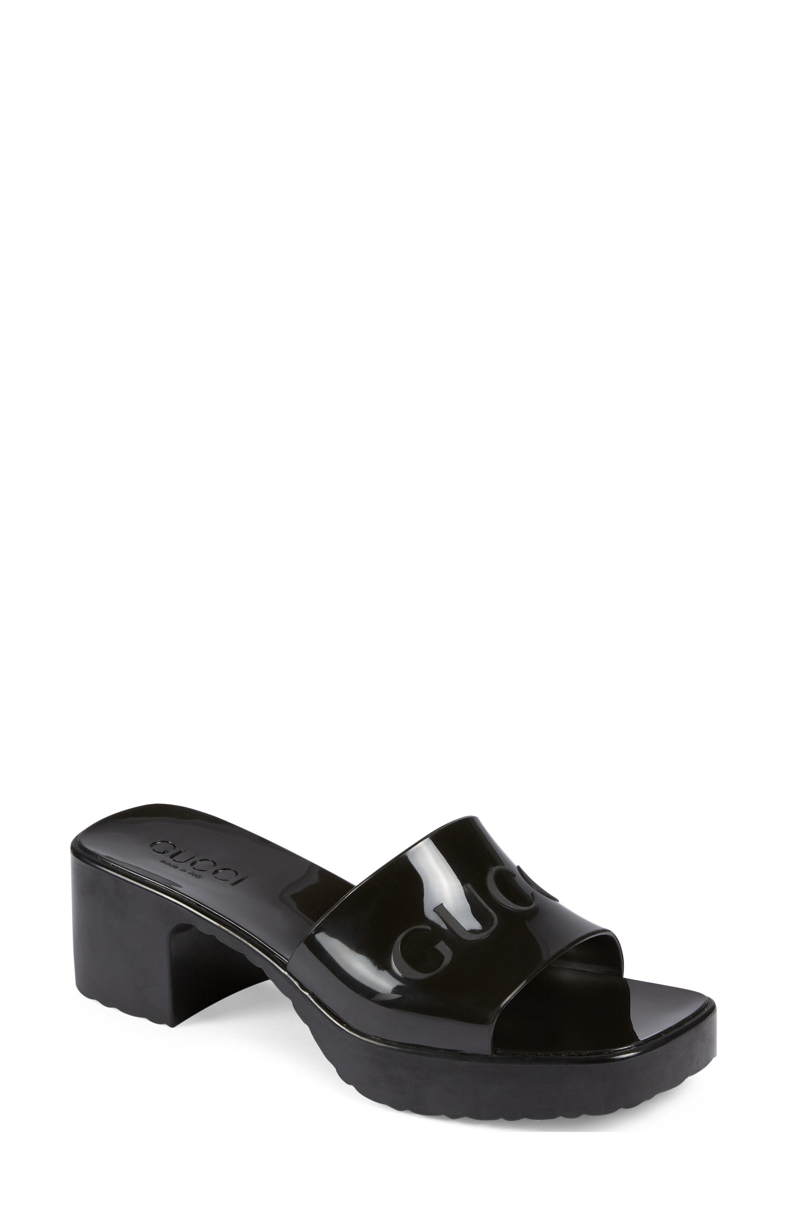 gucci rubber platform sandals