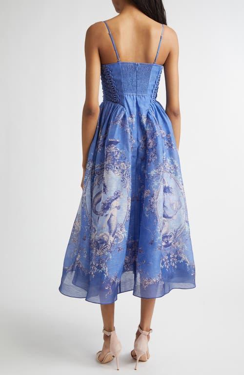 zimmermann silk linen printed fishbone strapless halter dress Zimmermann Roselight Pink Tapestry Floral Halter Maxi Dress