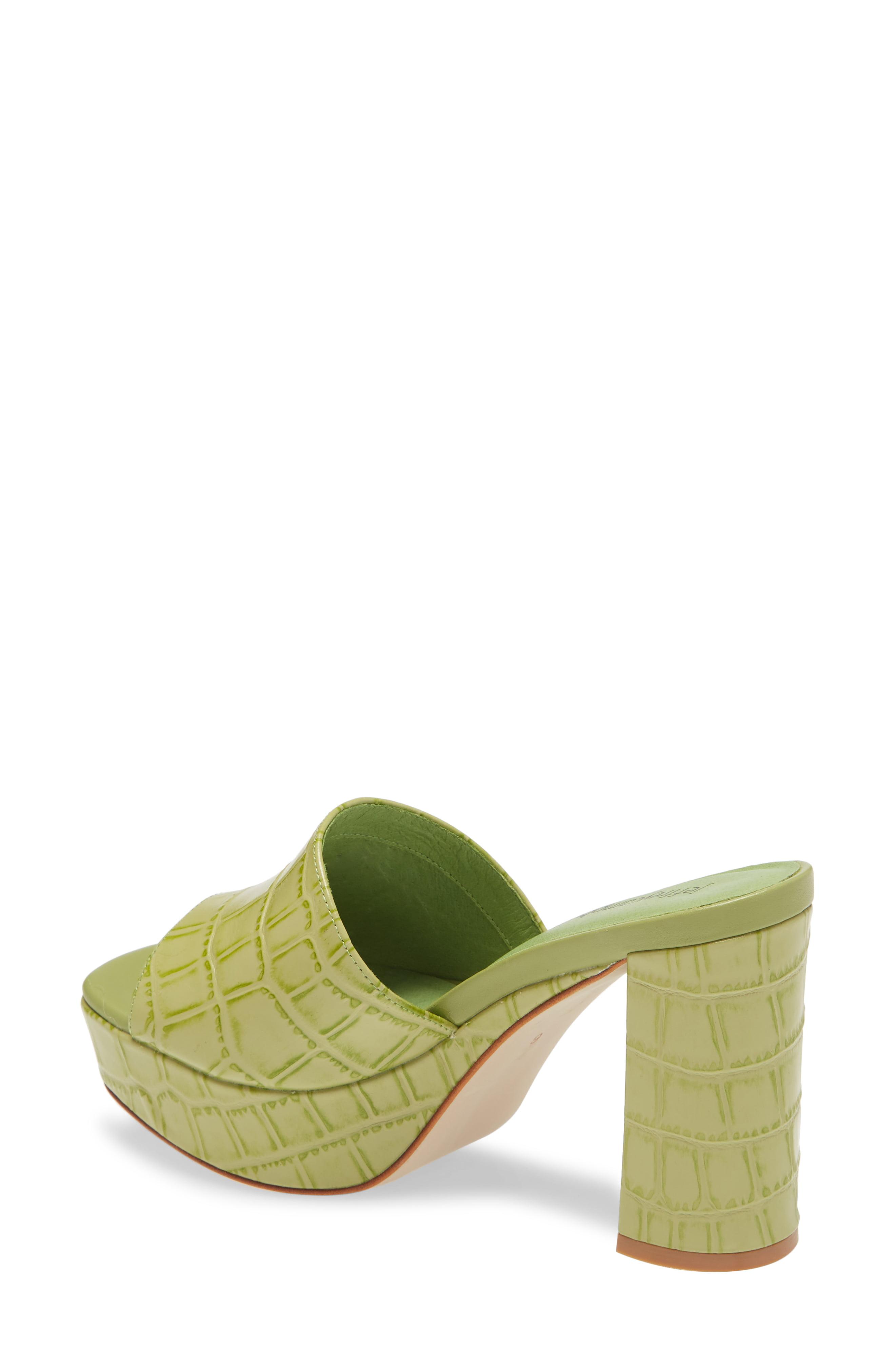 Jeffrey Campbell Leather Magdalen Platform Sandal in Green - Lyst