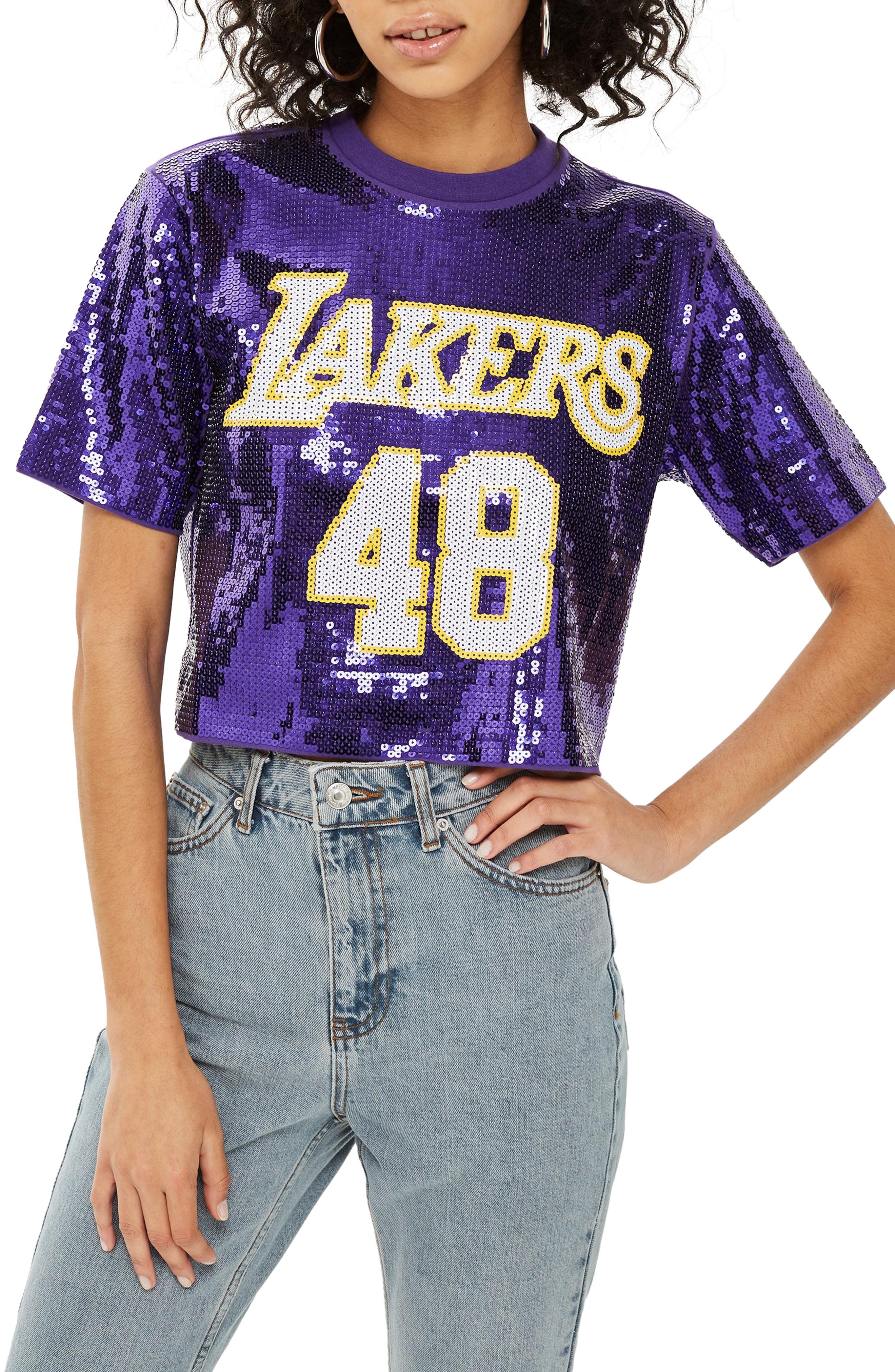 lakers crop top shirt