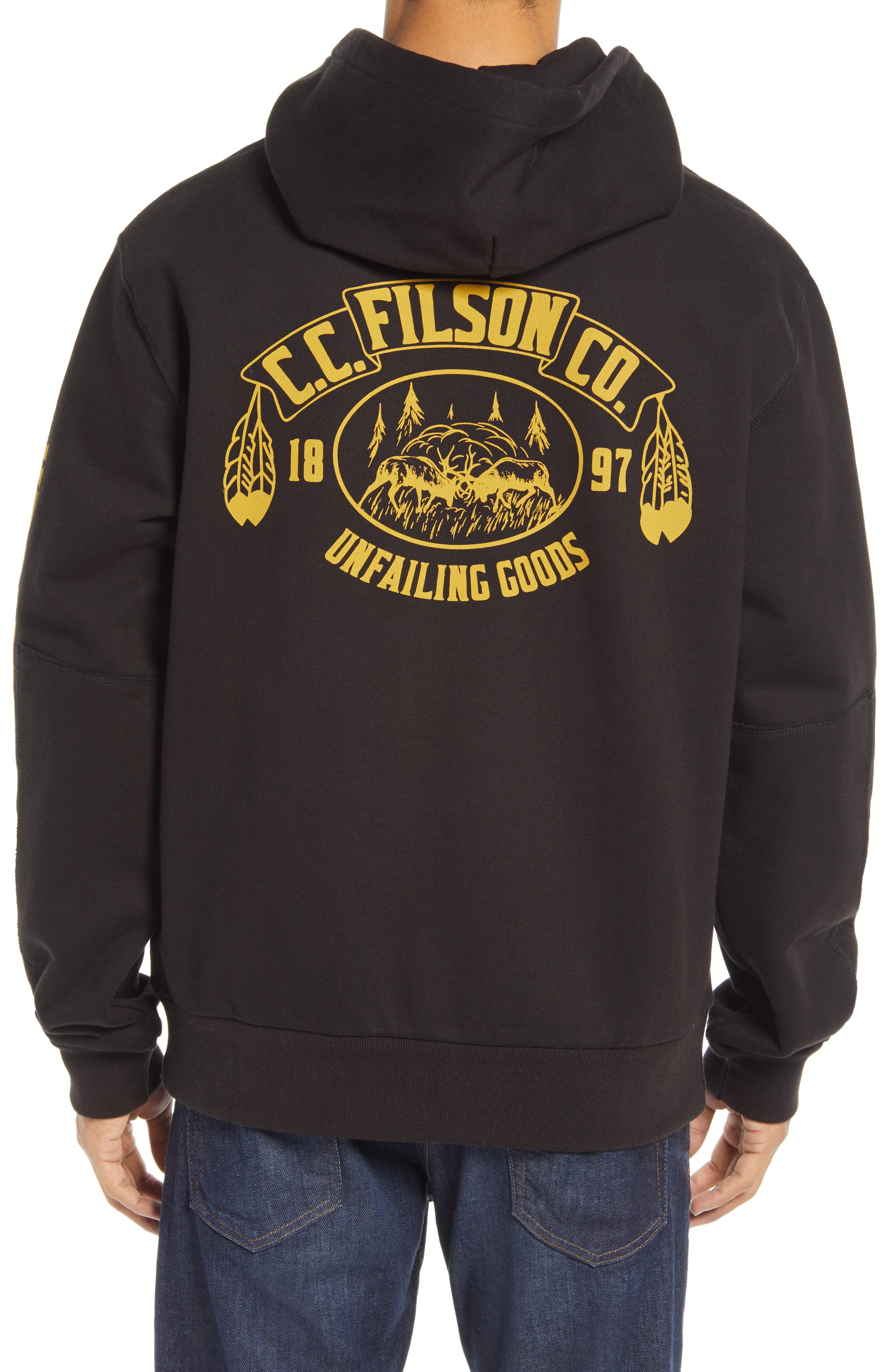 Filson Cotton Hoodie in Black for Men - Lyst