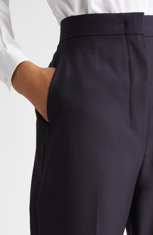 Max Mara Delfino Long Virgin Wool & Silk Flare Leg Trousers