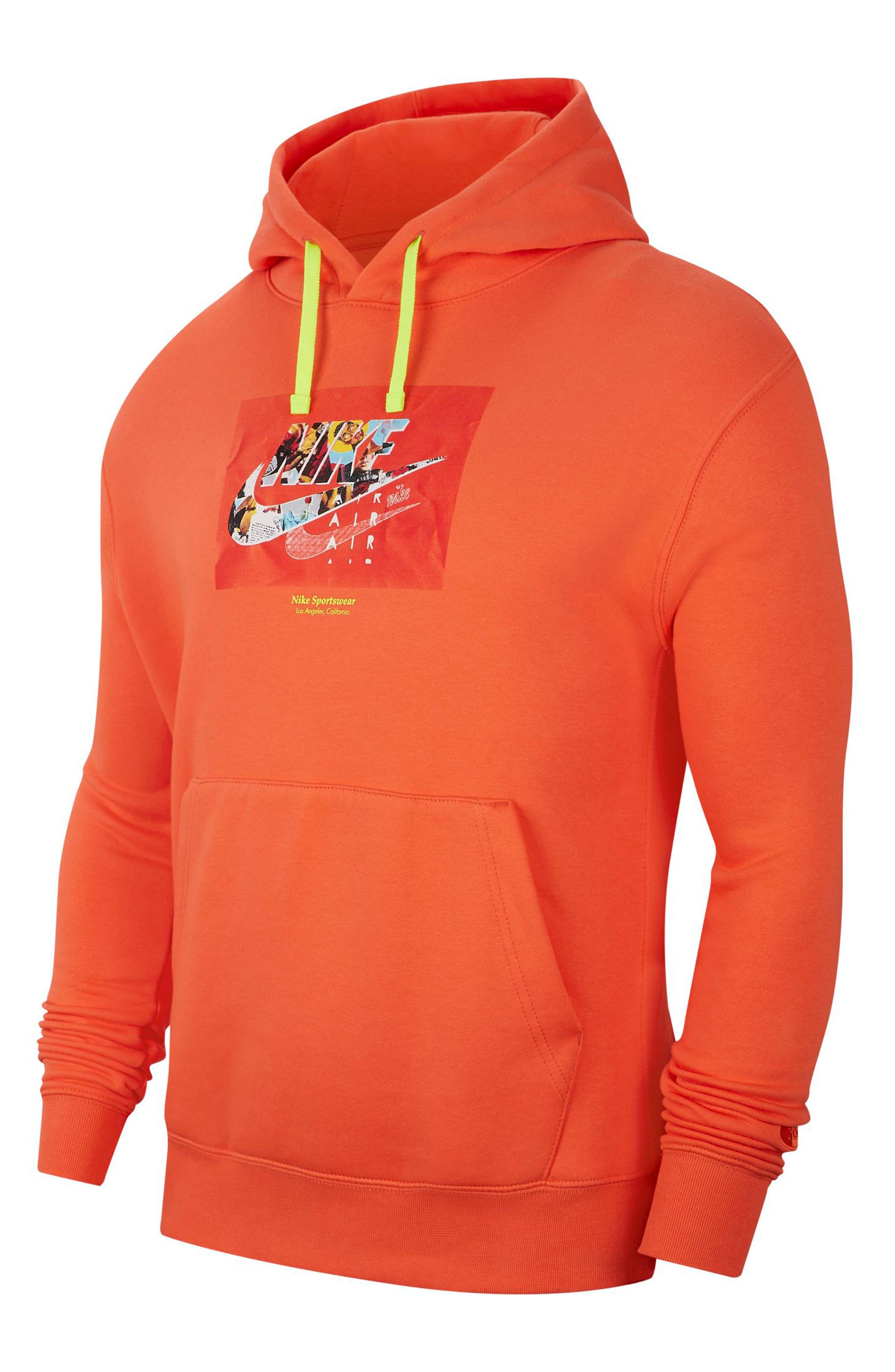 nike sportswear club fleece orange