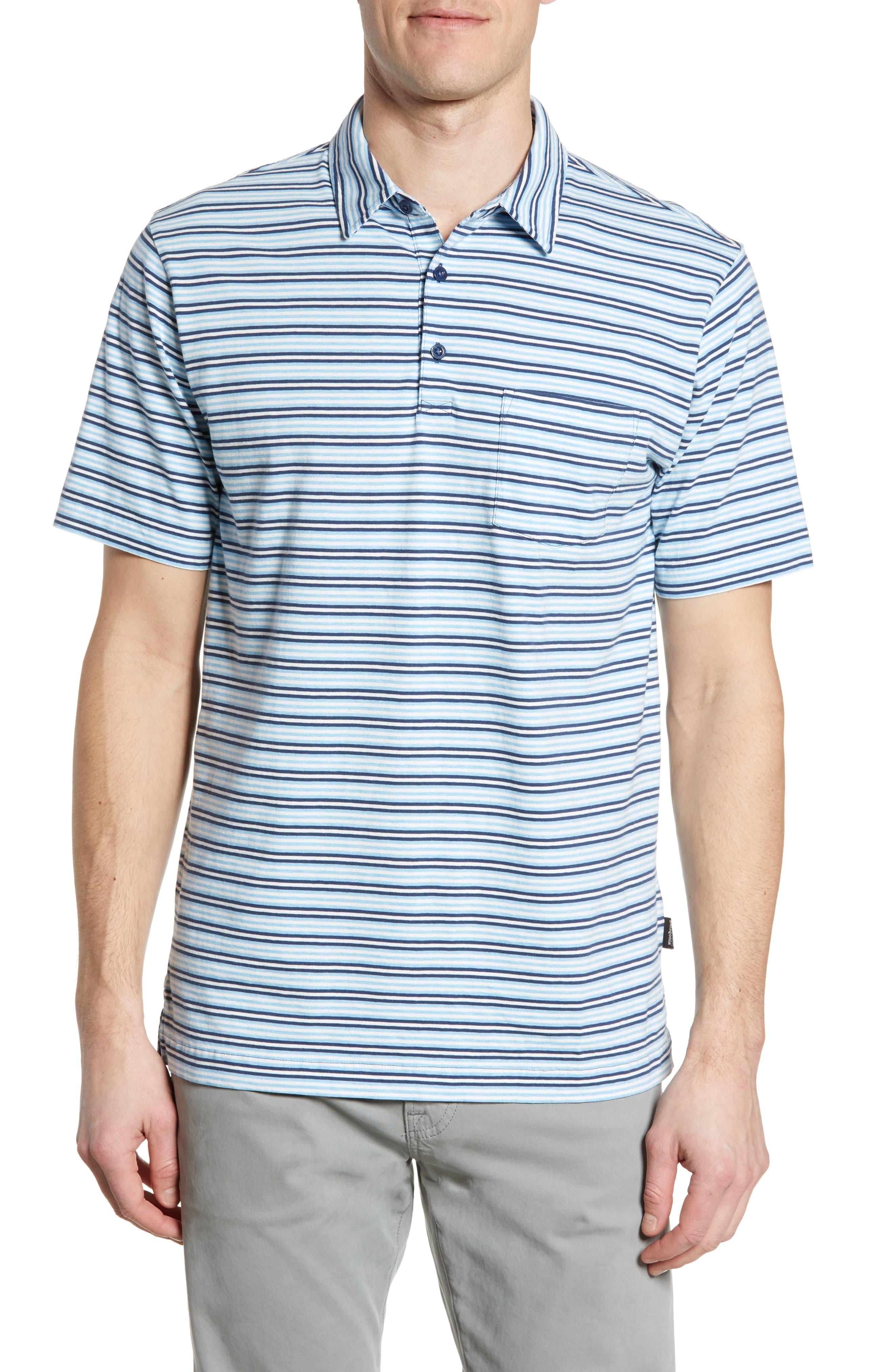 Patagonia Cotton Squeaky Clean Regular Fit Stripe Polo in Blue for Men - Lyst