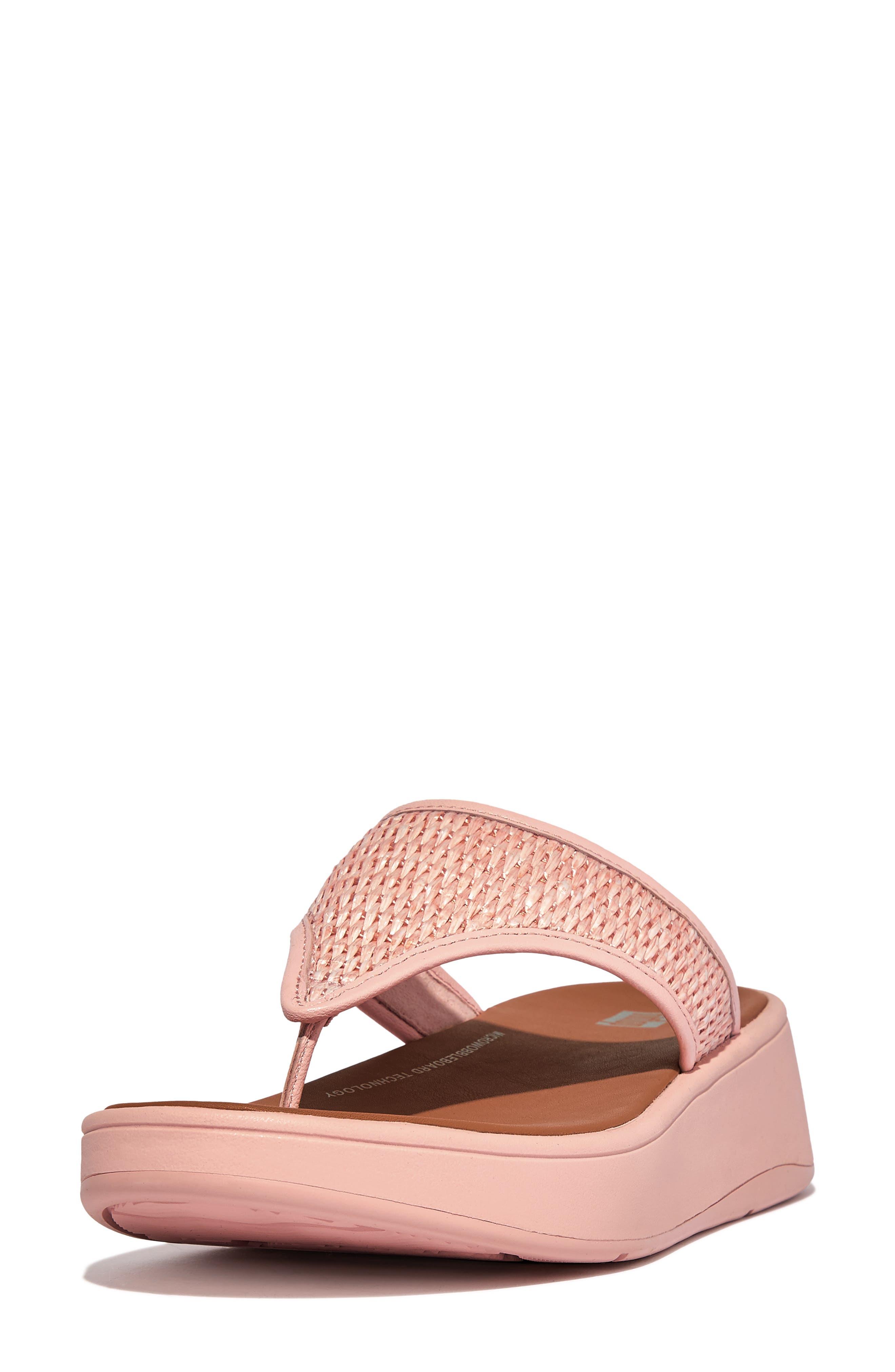 Fitflop F-mode Woven Platform Sandal in Pink | Lyst