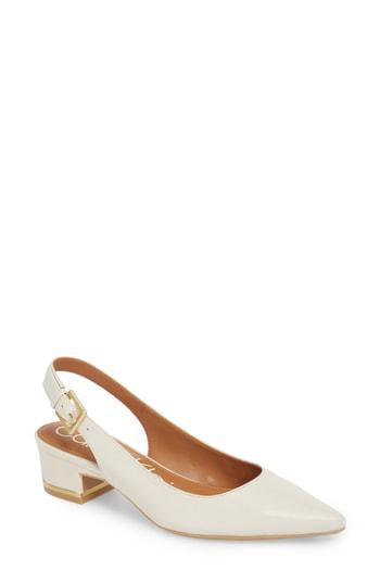 calvin klein glorianne leather slingback pumps